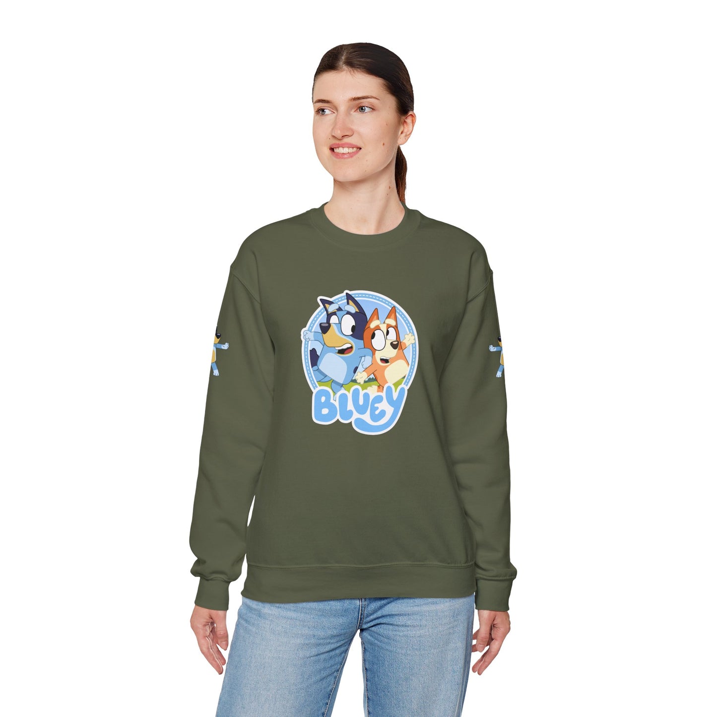 Princess Grace Bluey Friends Unisex Crewneck Sweatshirt Cozy Cartoon Apparel for Kids & Adults