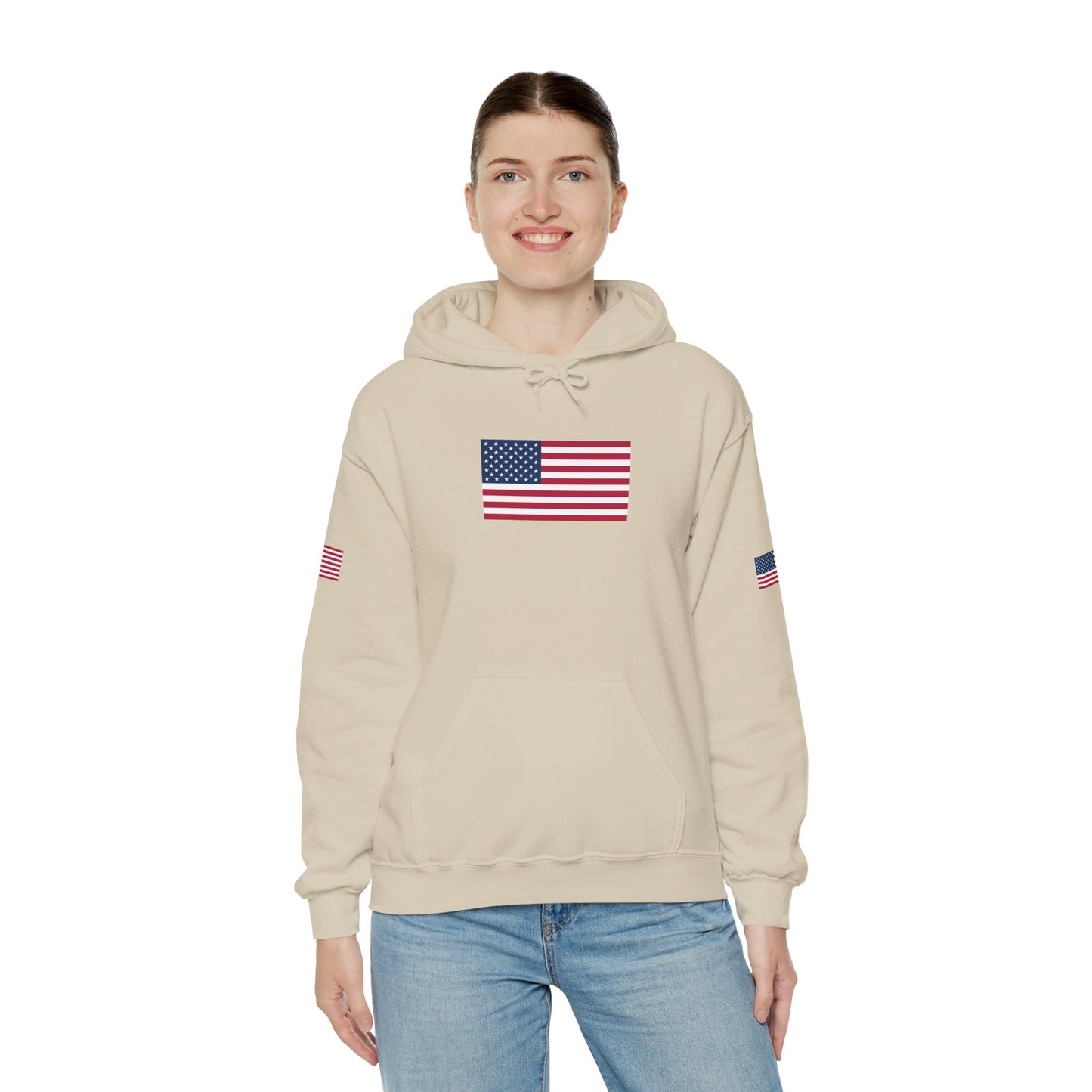 Princess Grace Patriotic American Flag Hoodie Unisex Heavy Blend Sweatshirt