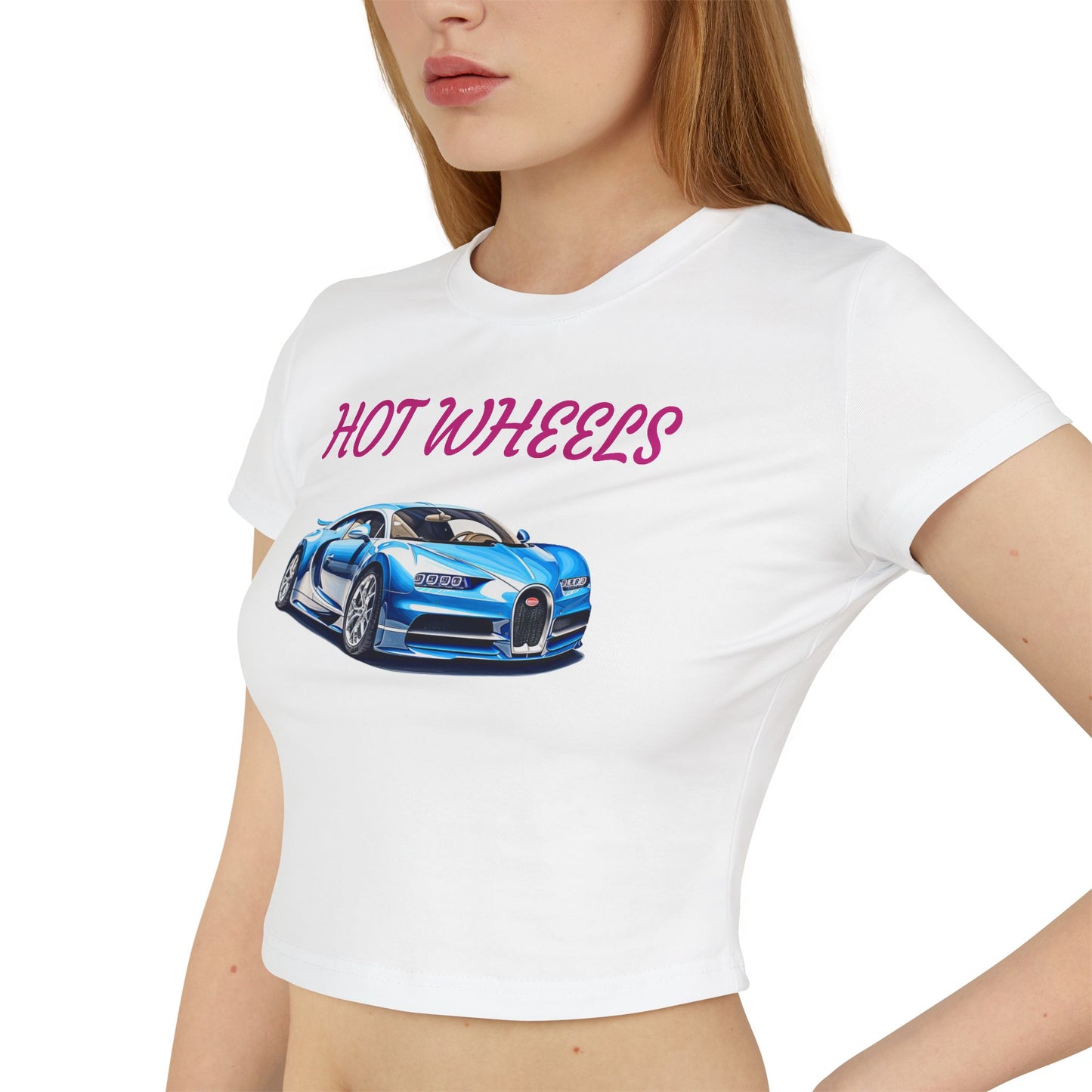 Princess Grace Hot Wheels Women's Baby Tee Cute Car Graphic T-Shirt for Car Lovers