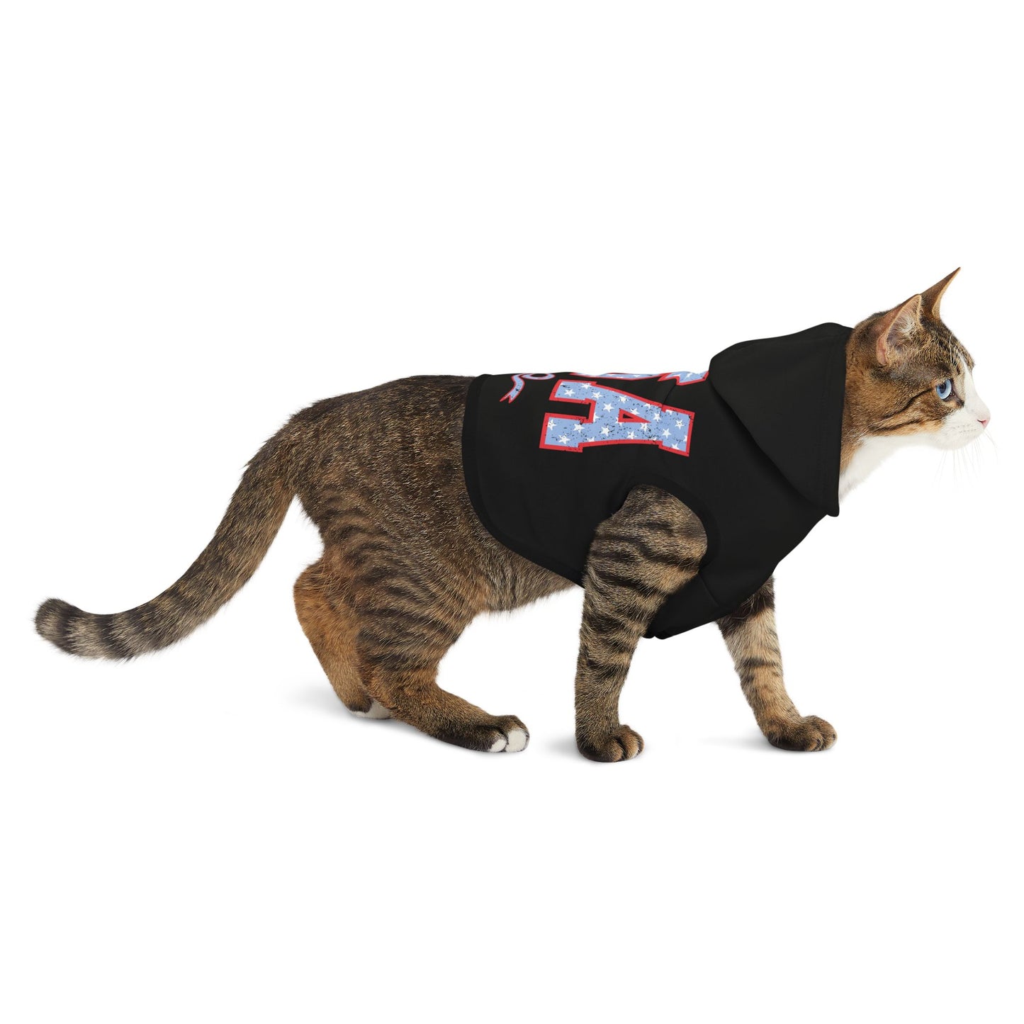 Princess Grace USA Stars & Stripes Pet Hoodie Stylish Dog Sweatshirt for Patriotic Celebrations