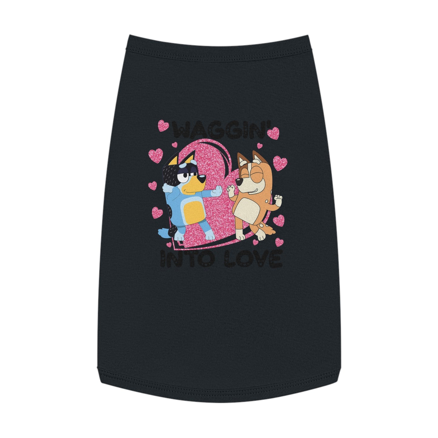Princess Grace 'Waggin' Into Love Pet Tank Top Cute Dog Themed Apparel for Valentine’s Day