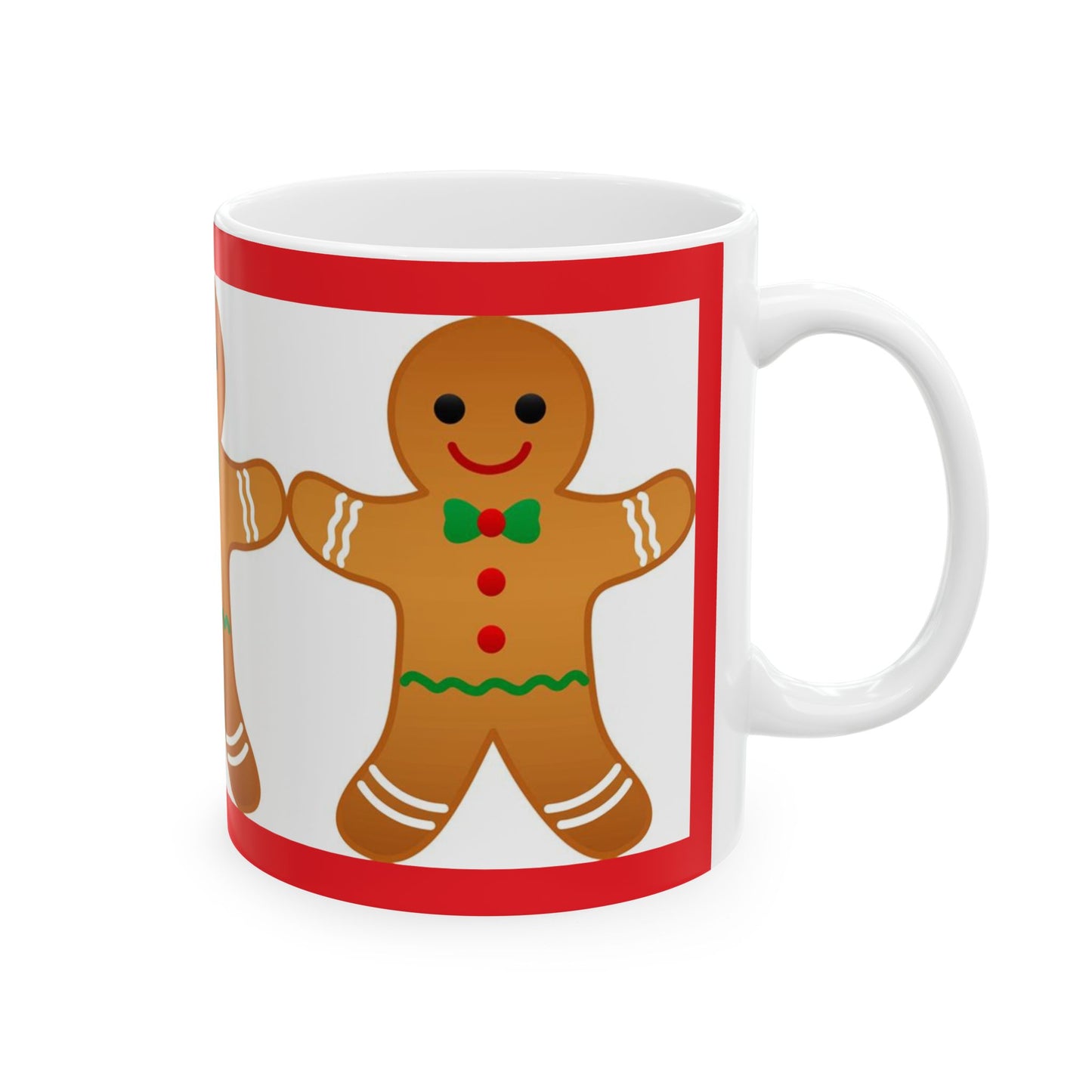 Princess Grace Gingerbread Man Ceramic Mug Festive Holiday Coffee Cup