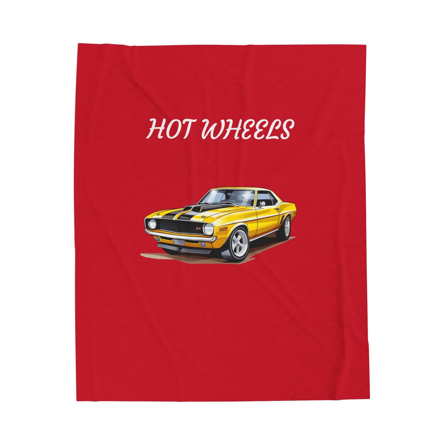 Princess Grace Hot Wheels Velveteen Plush Blanket Cozy Red Car Design for Enthusiasts