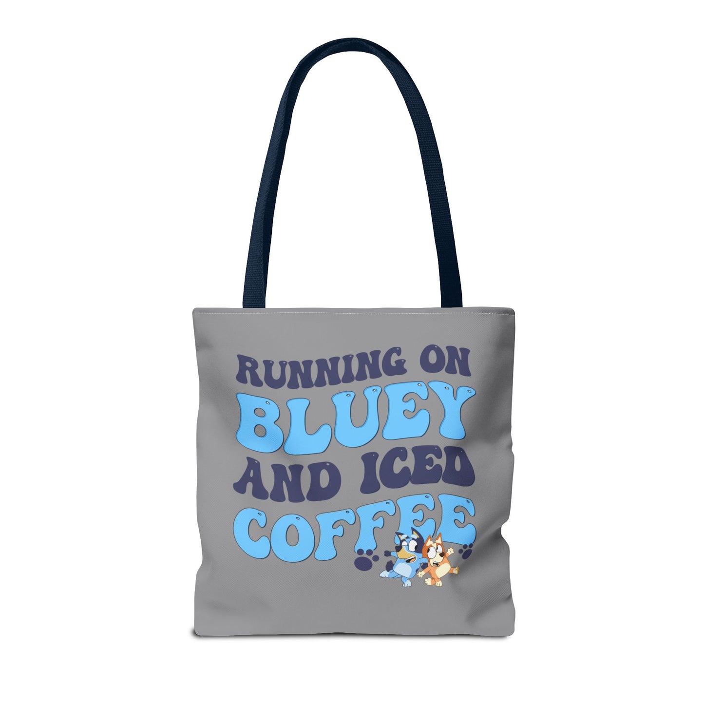 Princess Grace Running on Bluey and Iced Coffee Tote Bag Fun & Functional Everyday Bag