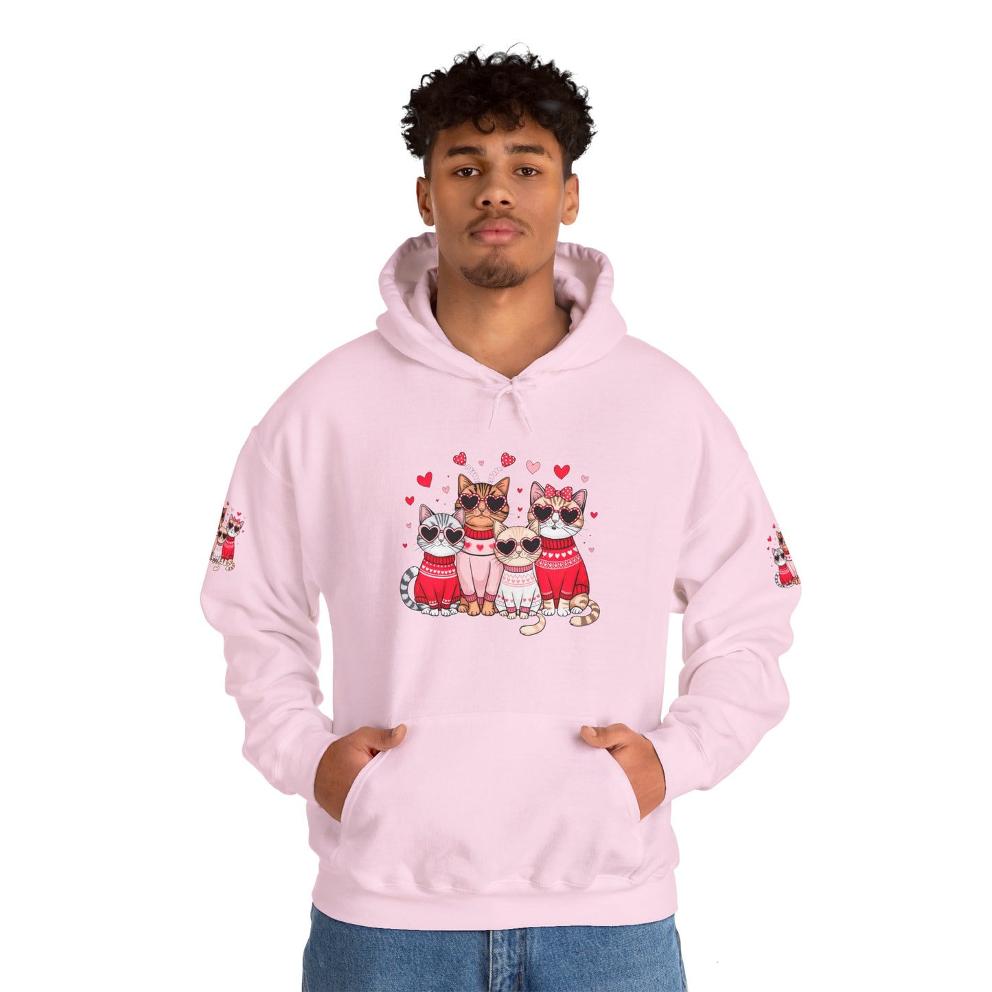 Princess Grace Cute Cat Lovers Hoodie with Heart Design