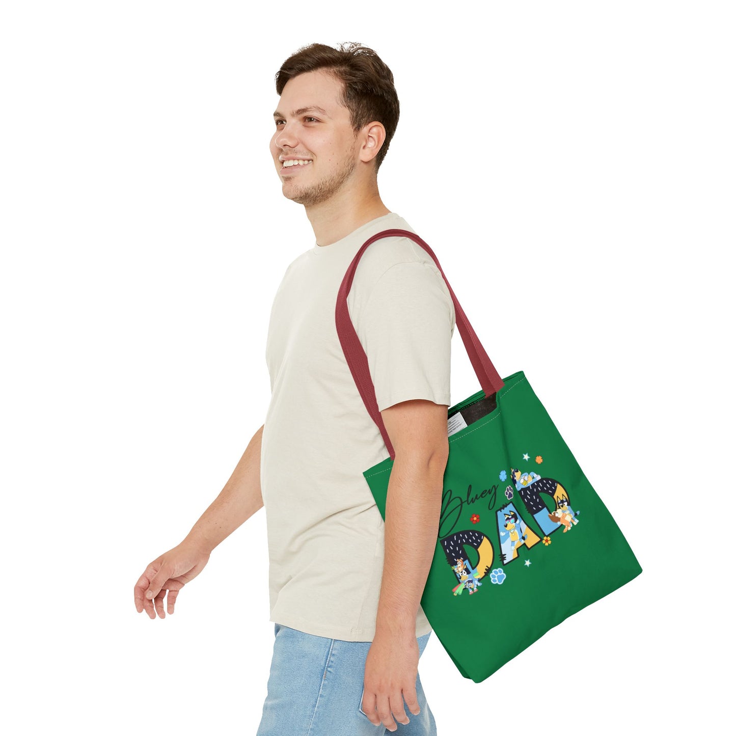 Princess Grace Bluey Dad Tote Bag Fun & Functional Gift for Dog Lovers