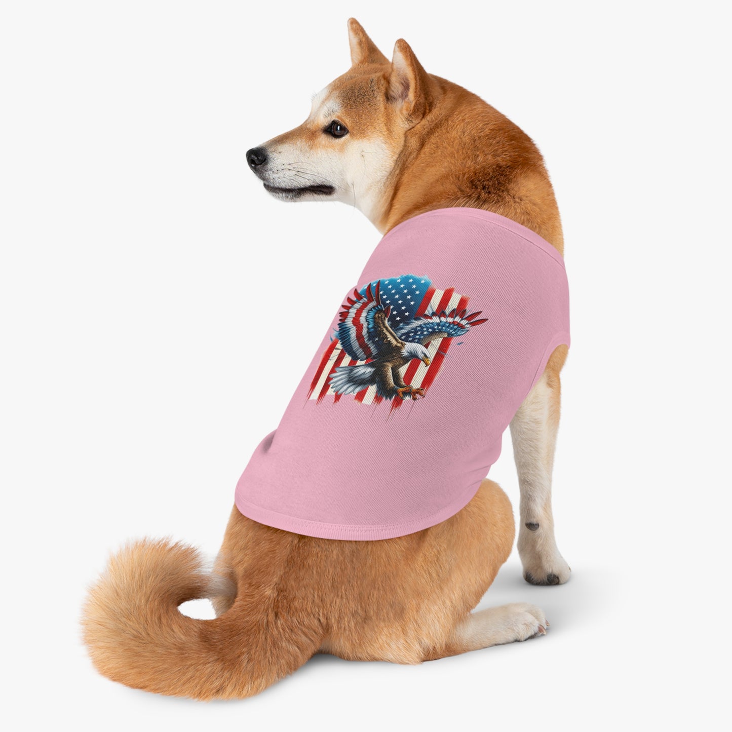 Princess Grace Patriotic Eagle Pet Tank Top Perfect for Celebrating Independence Day or Outdoor Adventures