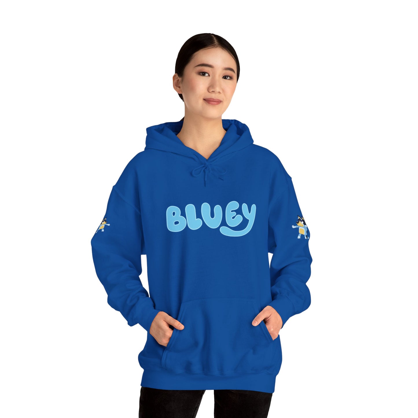 Princess Grace Bluey Unisex Hooded Sweatshirt Cozy Cartoon Style for Kids & Adults