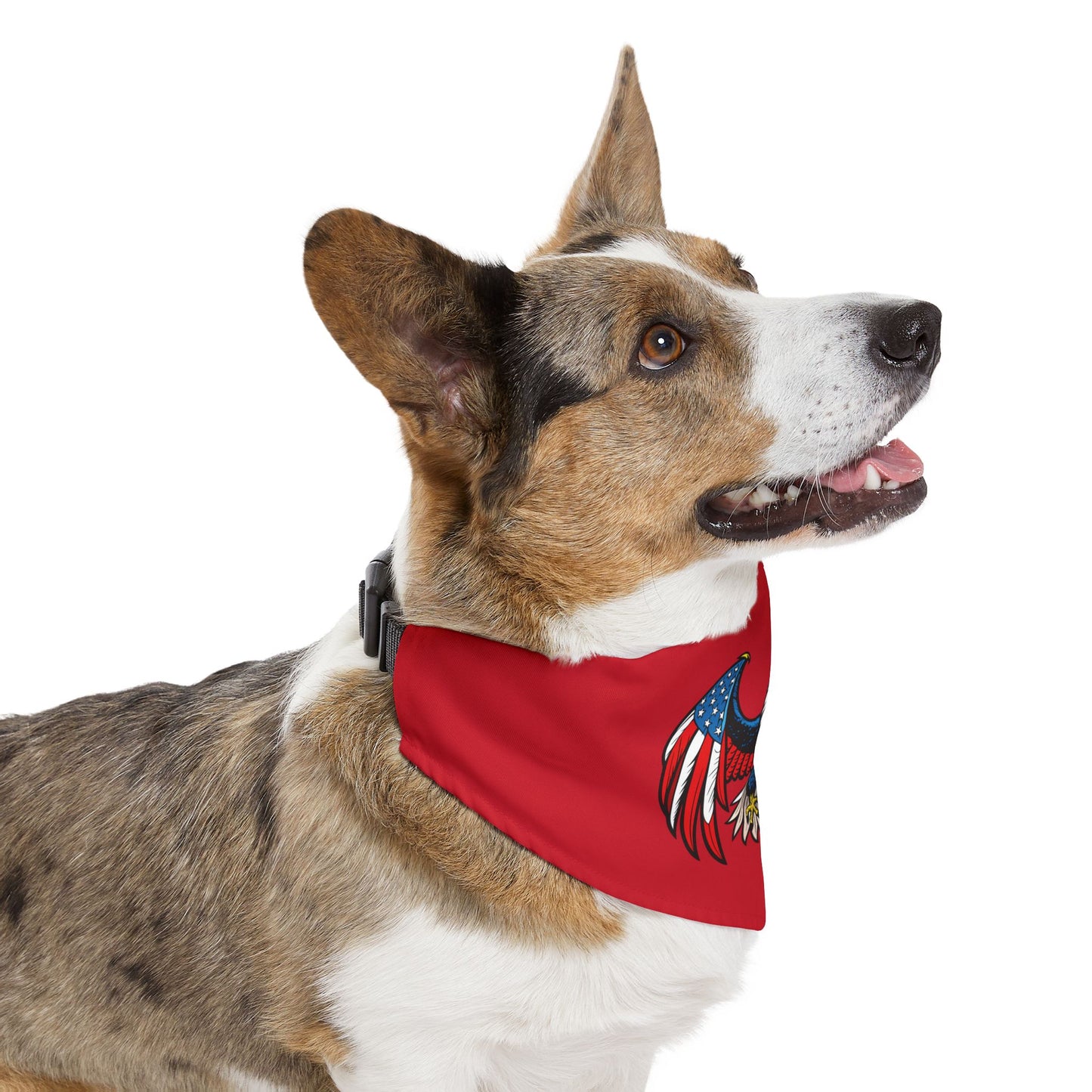 Princess Grace Patriotic Eagle Pet Bandana Stylish Dog Collar for Independence Day Celebrations