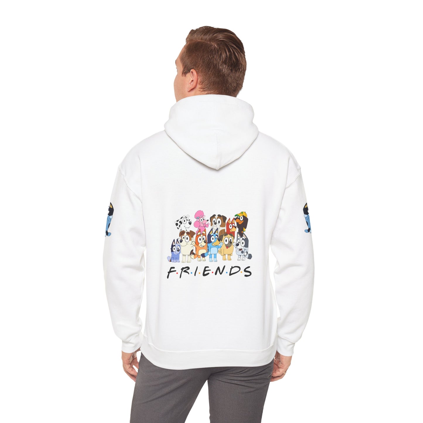 Princess Grace Bluey Unisex Heavy Blend Hooded Sweatshirt 'Friends' Cartoon Design