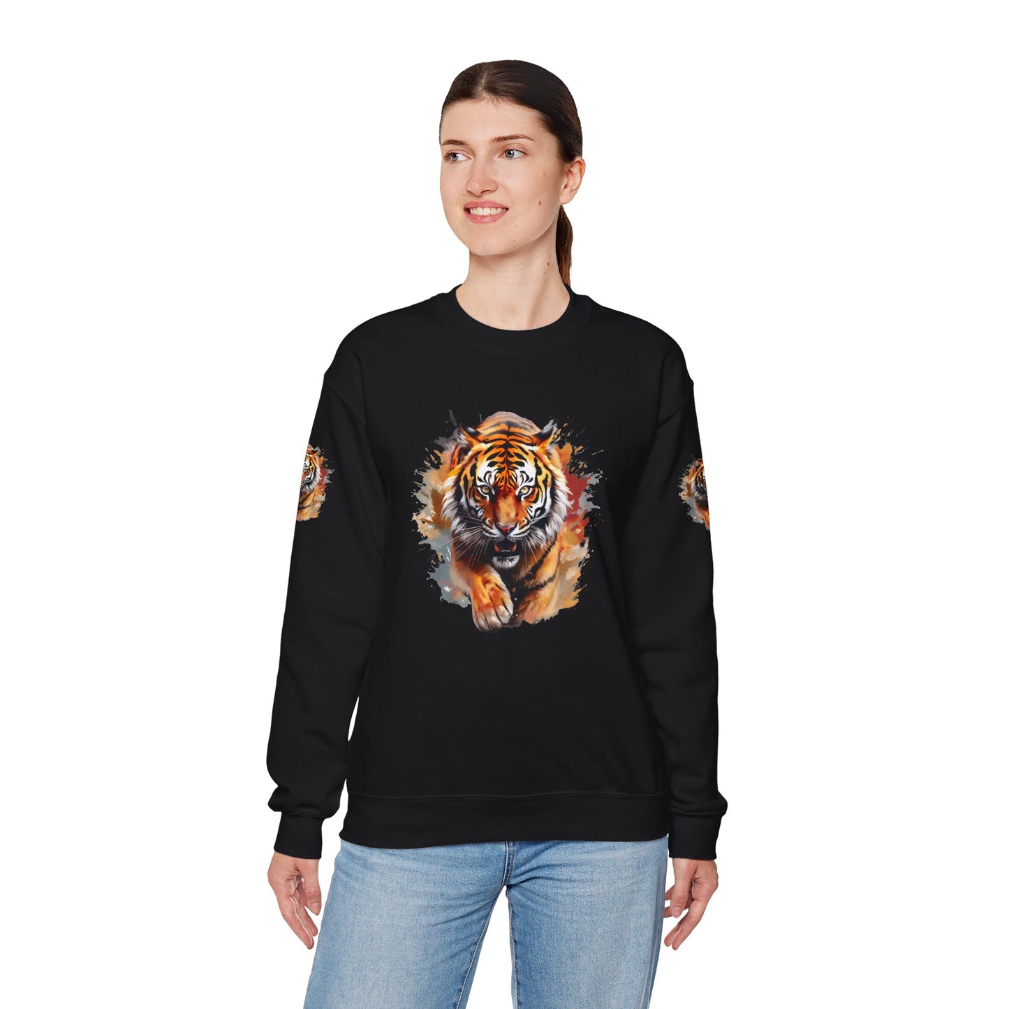 Princess Grace Majestic Tiger Unisex Heavy Blend Crewneck Sweatshirt