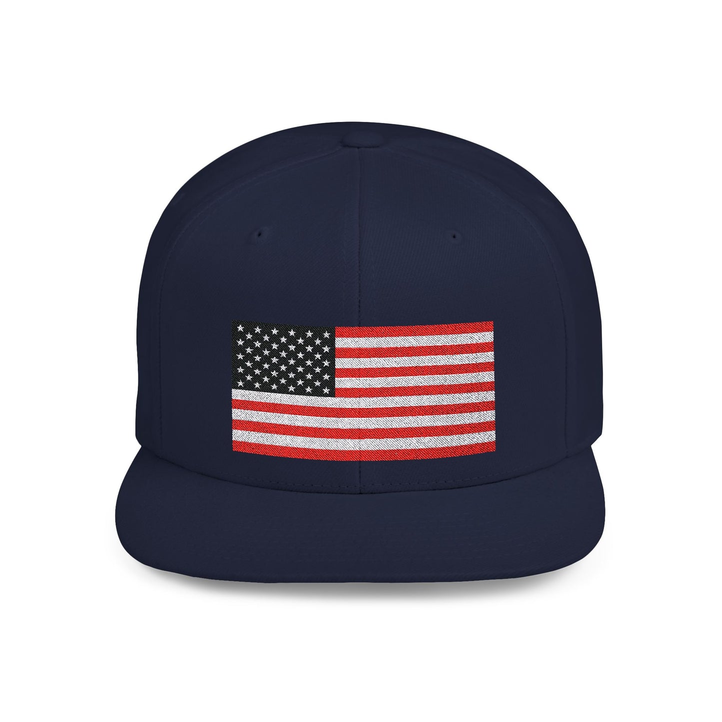 Princess Grace Patriotic Flat Bill Snapback Hat American Flag Design