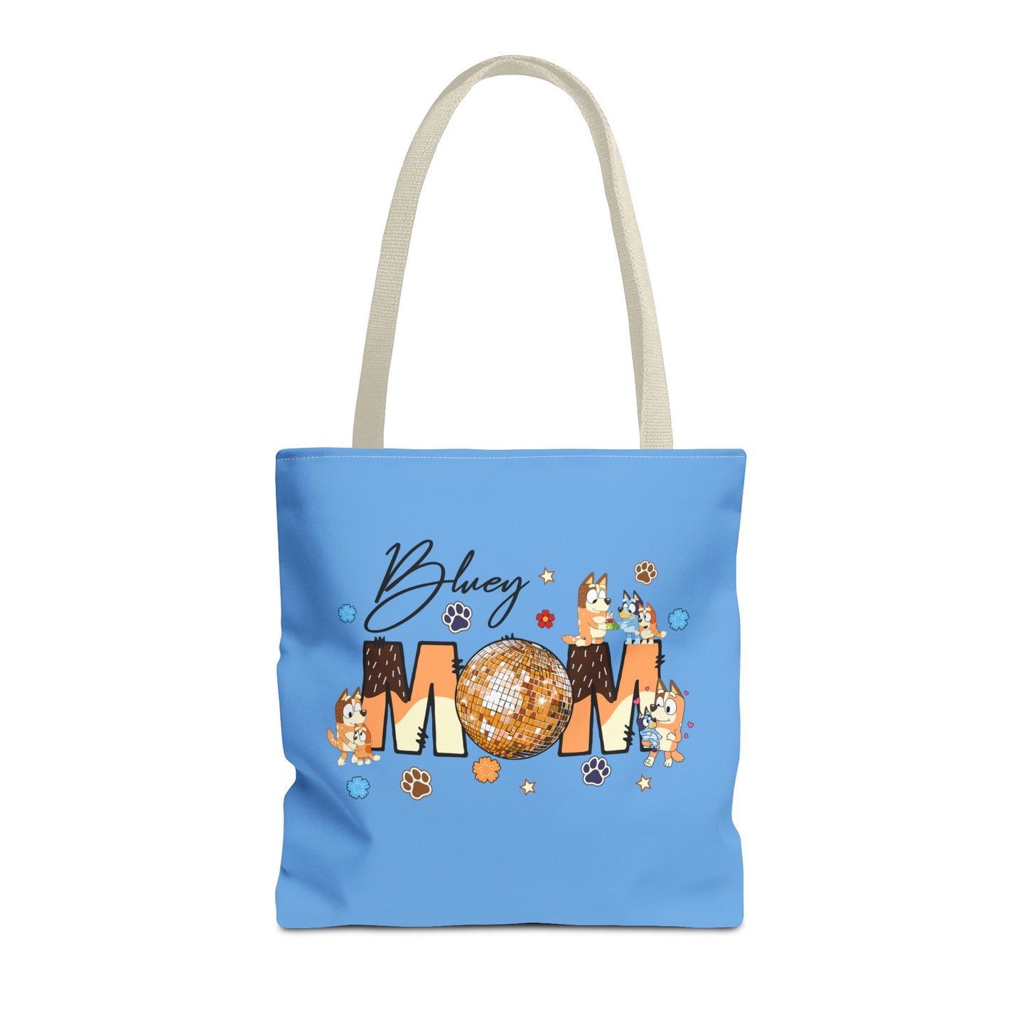 Princess Grace Fun Bluey Mom Tote Bag Perfect Gift for Dog Lovers & Moms