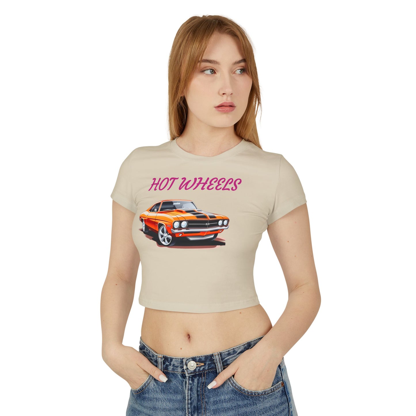 Princess Grace Vintage Hot Wheels Women's Baby Tee Retro Car Graphic Crop Top