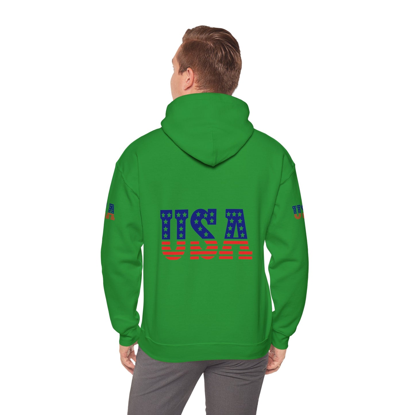 Princess Grace USA Proud Unisex Heavy Blend Hooded Sweatshirt Patriotic Eagle Design