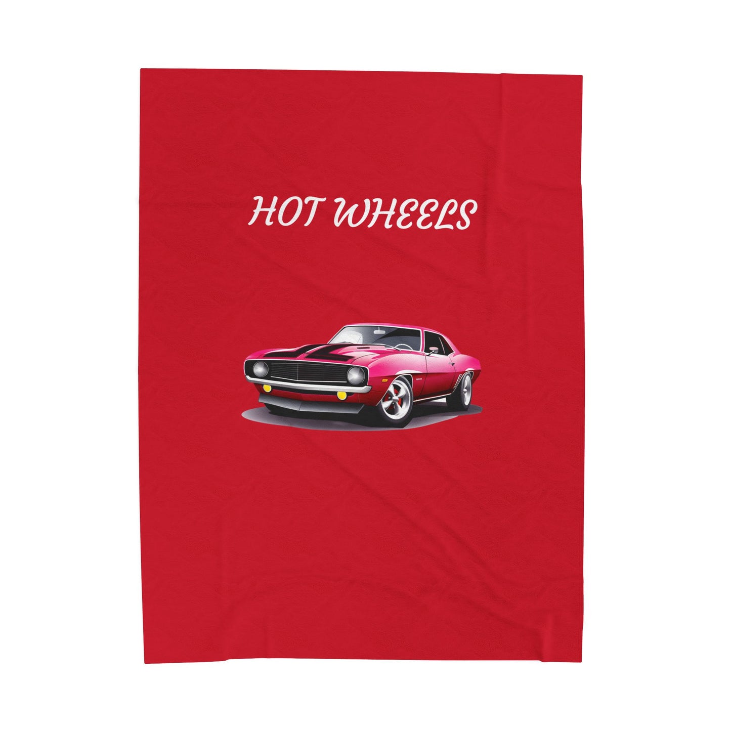 Princess Grace Hot Wheels Velveteen Plush Blanket Cozy Red Car Throw for Kids and Car Enthusiasts