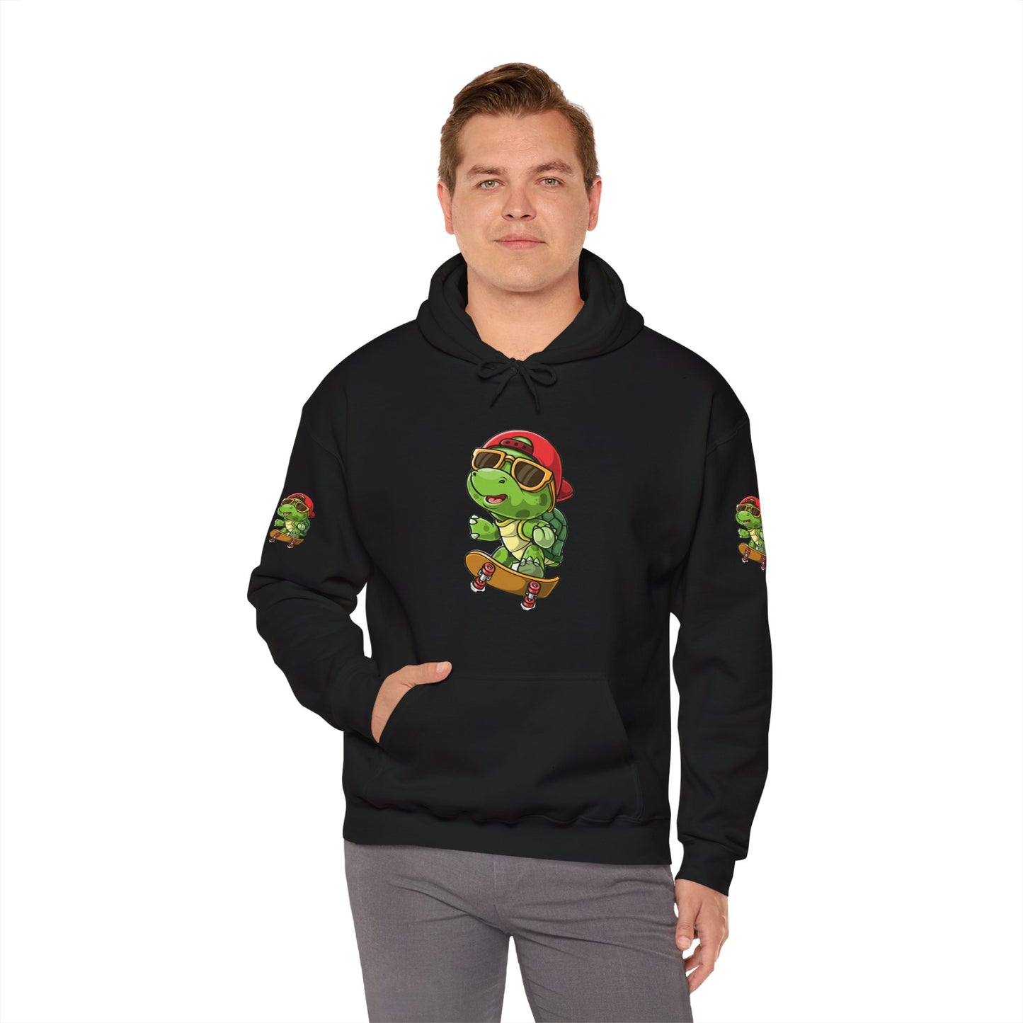 Princess Grace Cool Skateboarding Turtle Unisex Hoodie Fun and Stylish