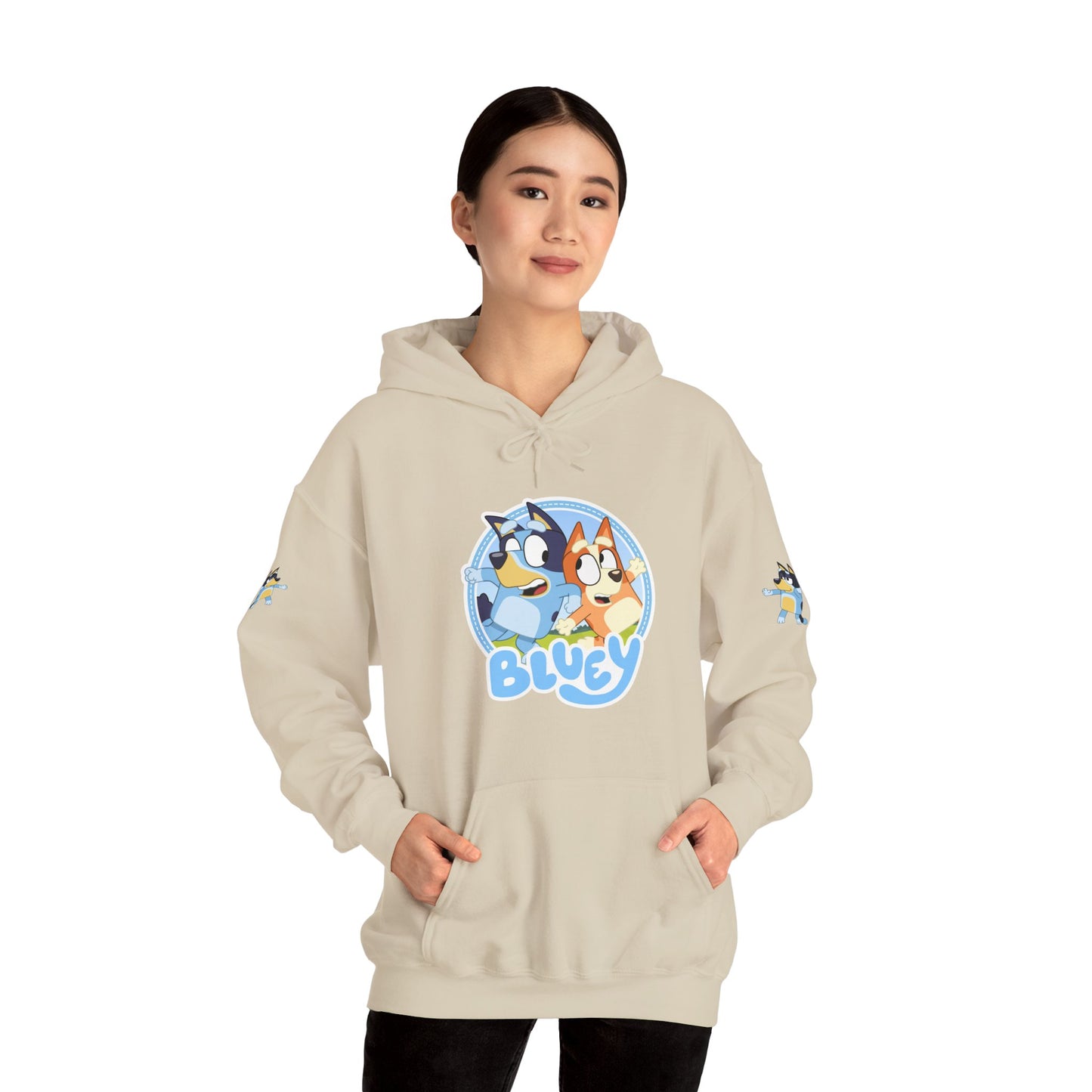 Princess Grace Bluey Unisex Heavy Blend Hoodie Cozy Cartoon Sweatshirt for Kids & Adults