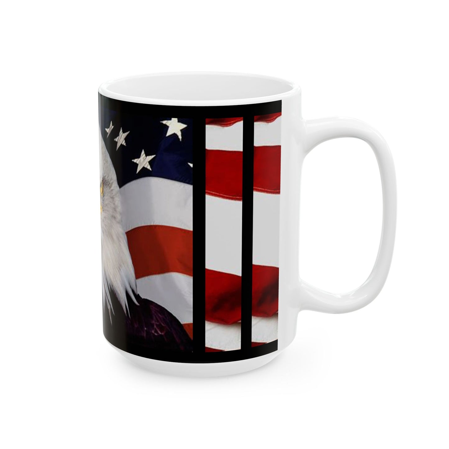 Princess Grace Patriotic Eagle Ceramic Mug, Perfect for Father's Day, Independence Day, Home Office Decor, Gift for Veterans, USA Lover