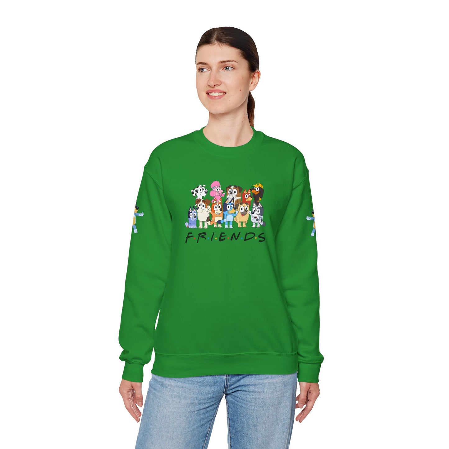 Princess Grace Bluey Friends Inspired Unisex Heavy Blend Crewneck Sweatshirt Cozy Cartoon Vibes