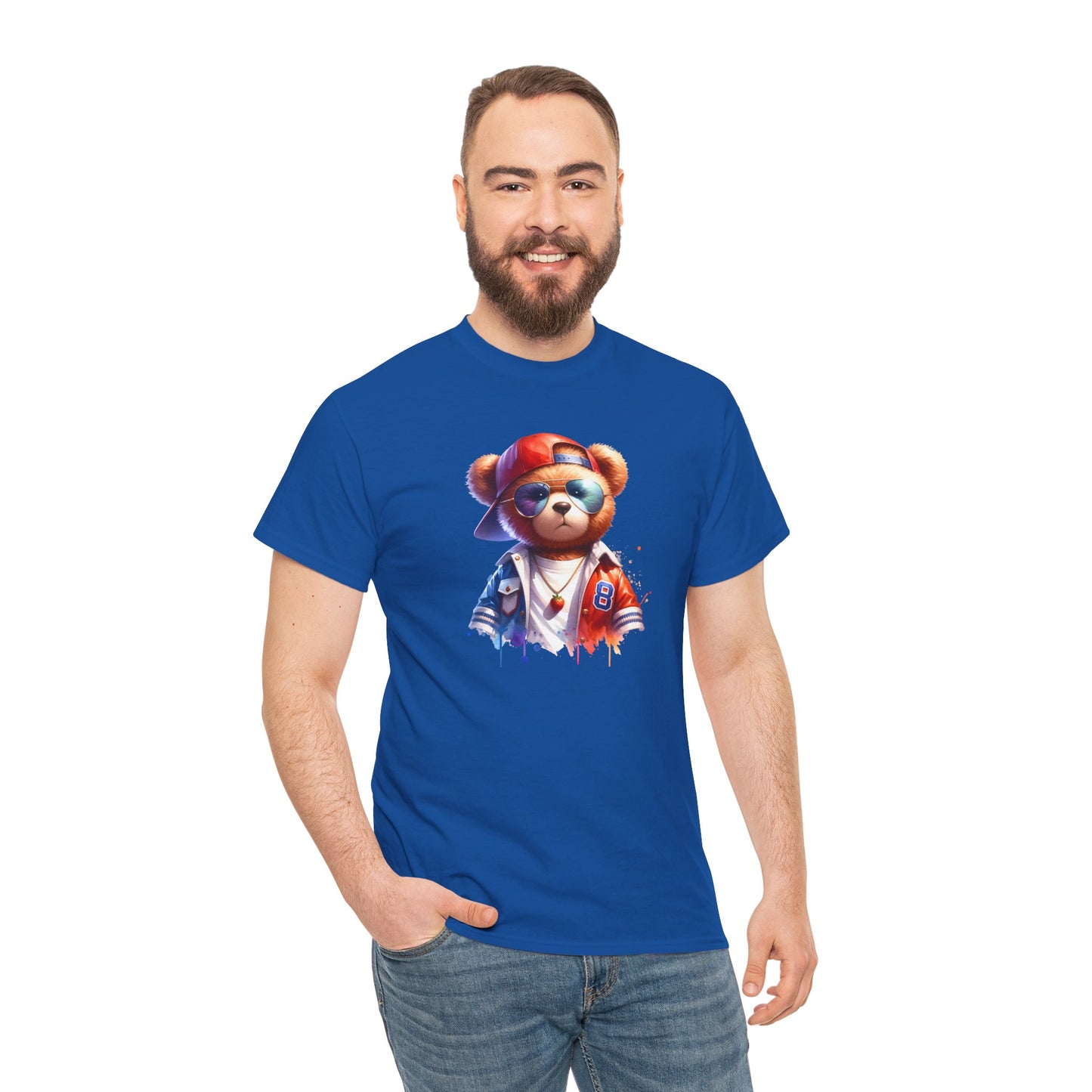 Princess Grace Cool Bear Graphic Unisex Heavy Cotton Tee