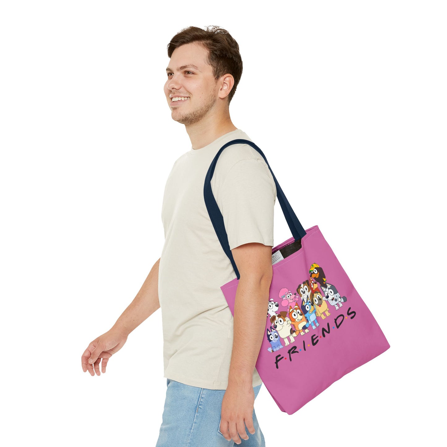 Princess Grace Bluey F.R.I.E.N.D.S Cartoon Tote Bag Fun & Playful Design for Animal Lovers