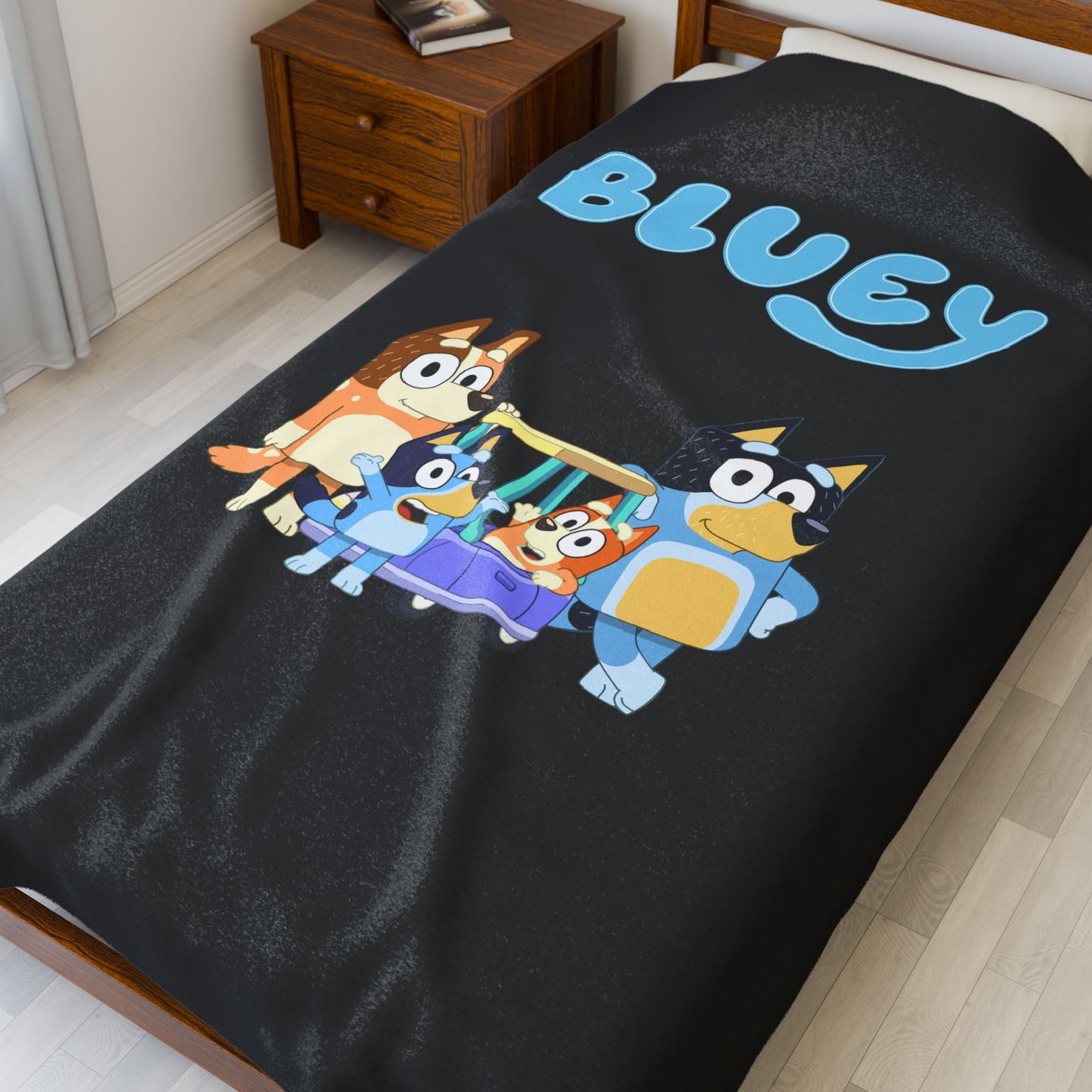 Princess Grace Bluey Velveteen Plush Blanket Soft Animal Friends Throw for Kids