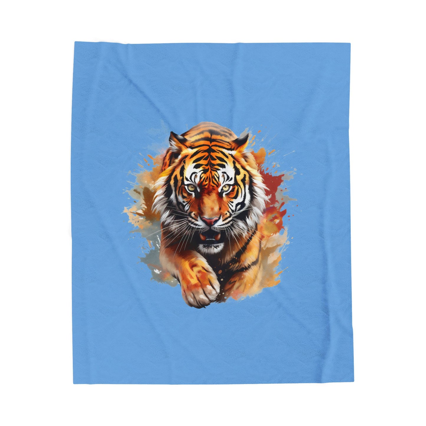 Princess Grace Fierce Tiger Velveteen Plush Blanket Cozy Decorative Throw for Animal Lovers