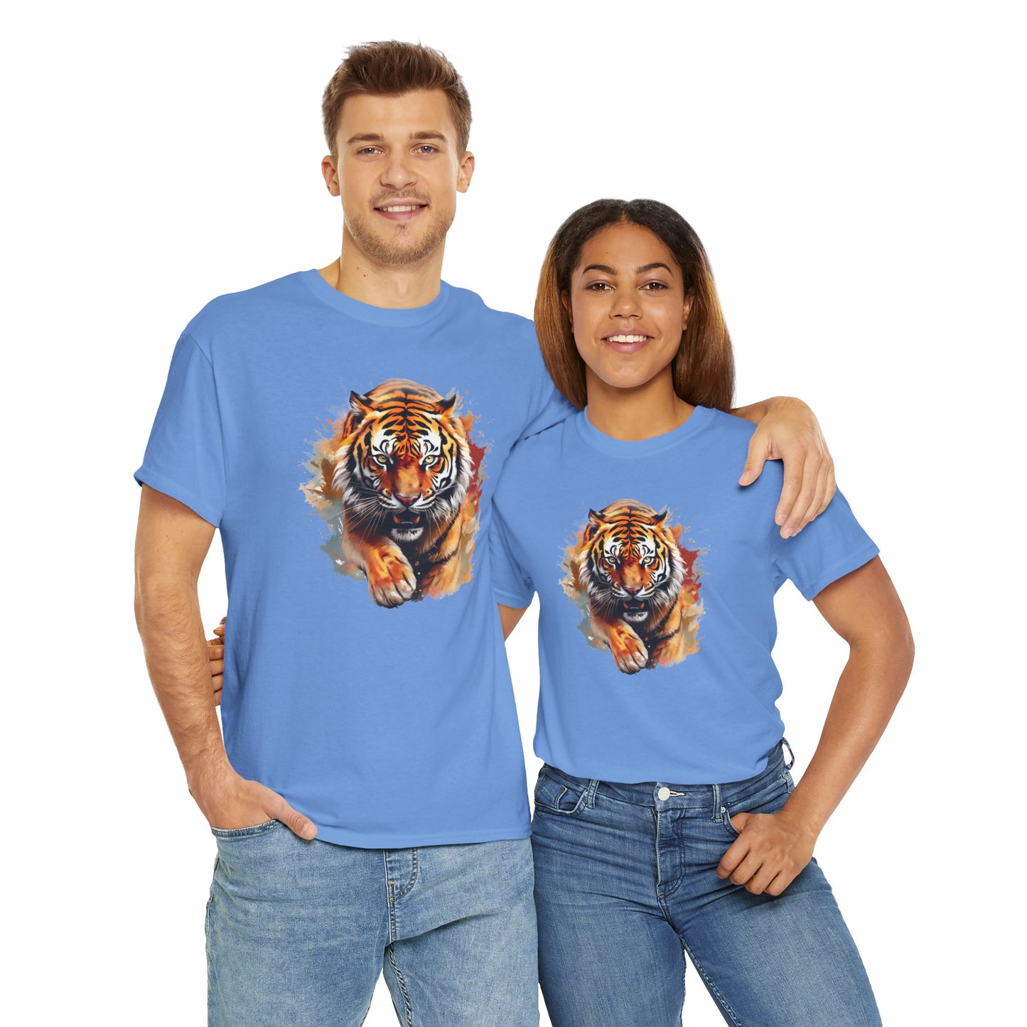 Princess Grace Fierce Tiger Unisex Heavy Cotton Tee Wild Animal Graphic Shirt