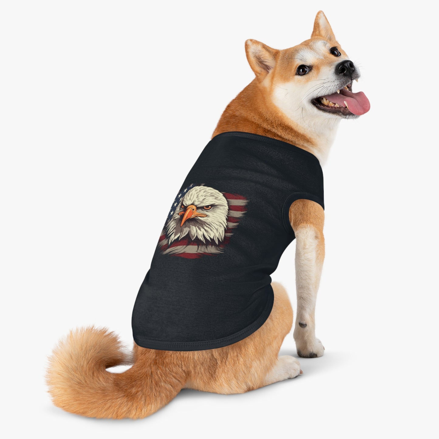 Princess Grace Patriotic Eagle Pet Tank Top USA Flag Design