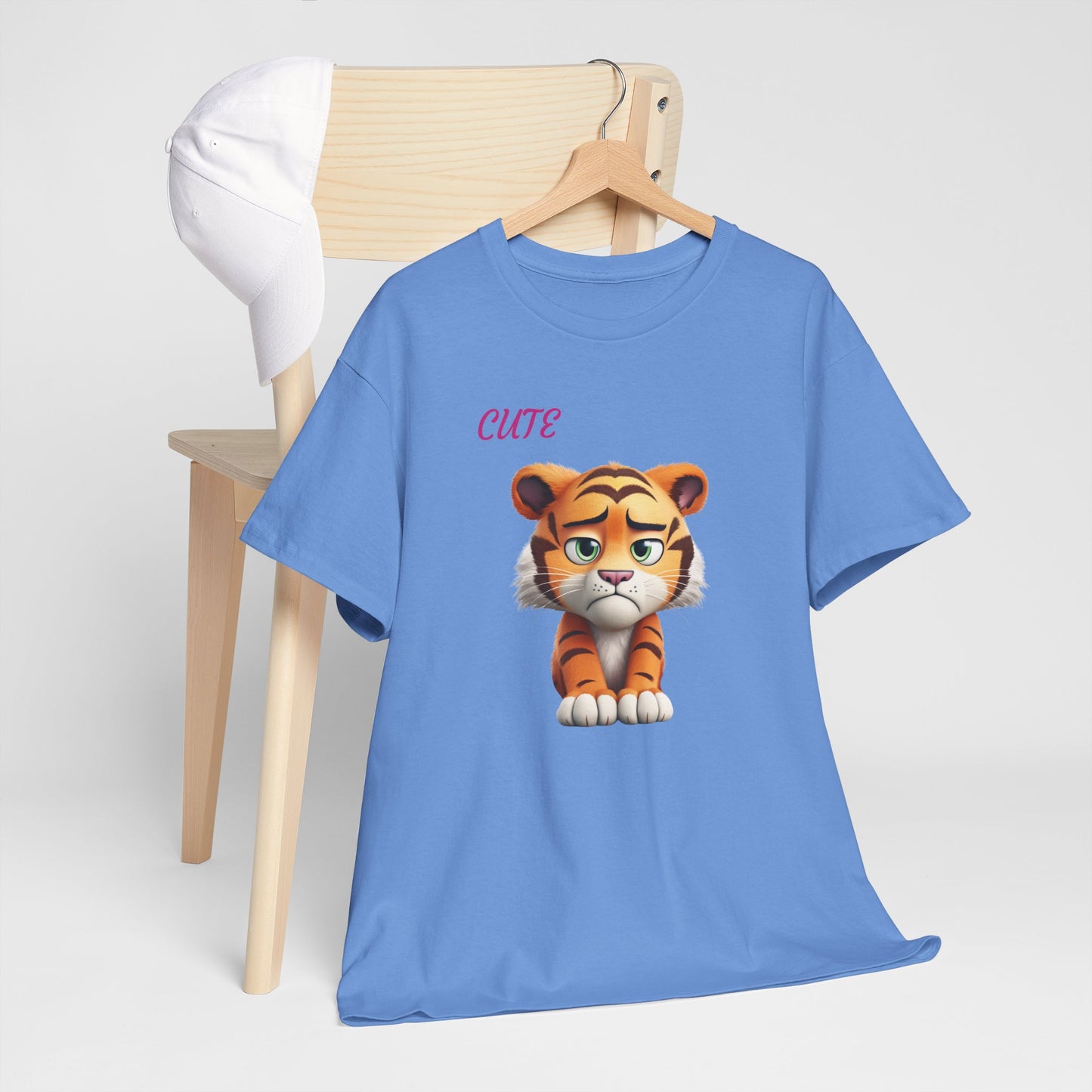 Princess Grace Cute Cartoon Tiger Unisex Heavy Cotton Tee