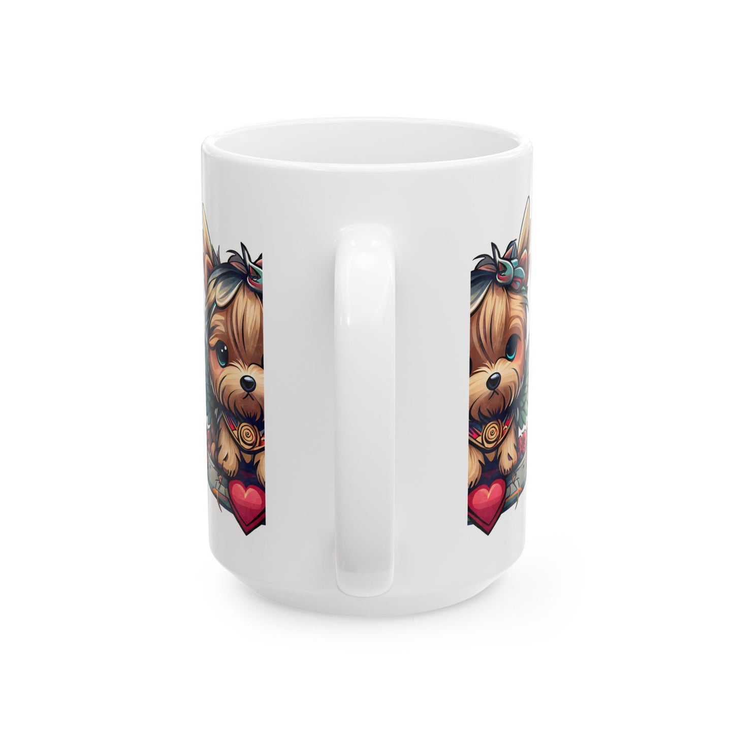 Princess Grace Cute Yorkie Angel Ceramic Mug Perfect Gift for Dog Lovers