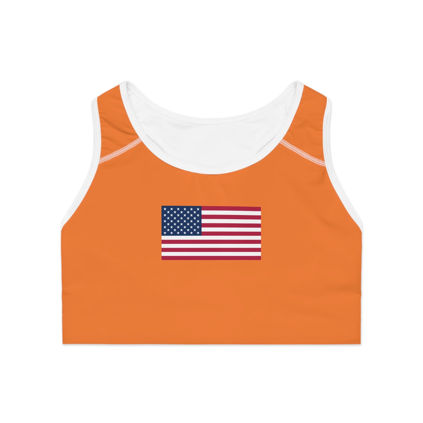 Princess Grace Patriotic Crusta Sports Bra with Flag Design