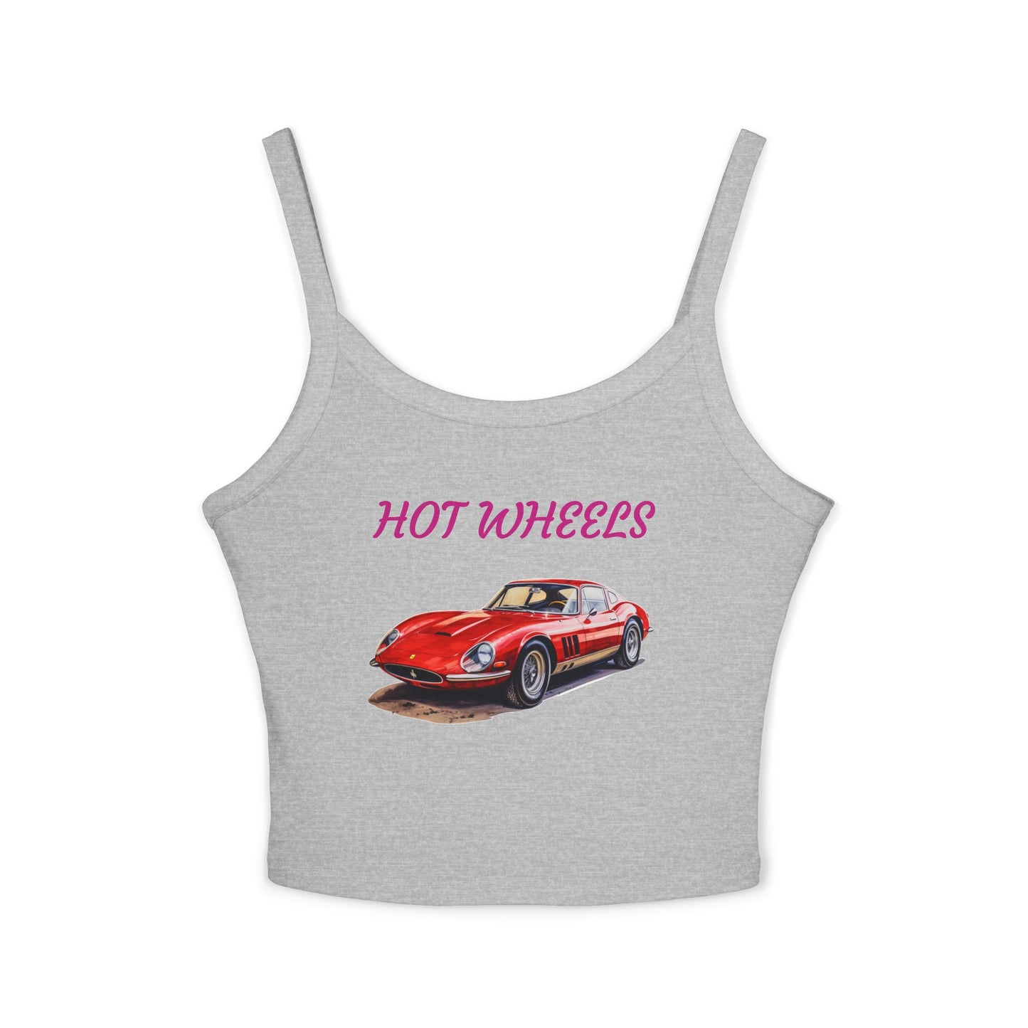 Princess Grace Hot Wheels Women's Spaghetti Strap Tank Top Retro Car Graphic Tee