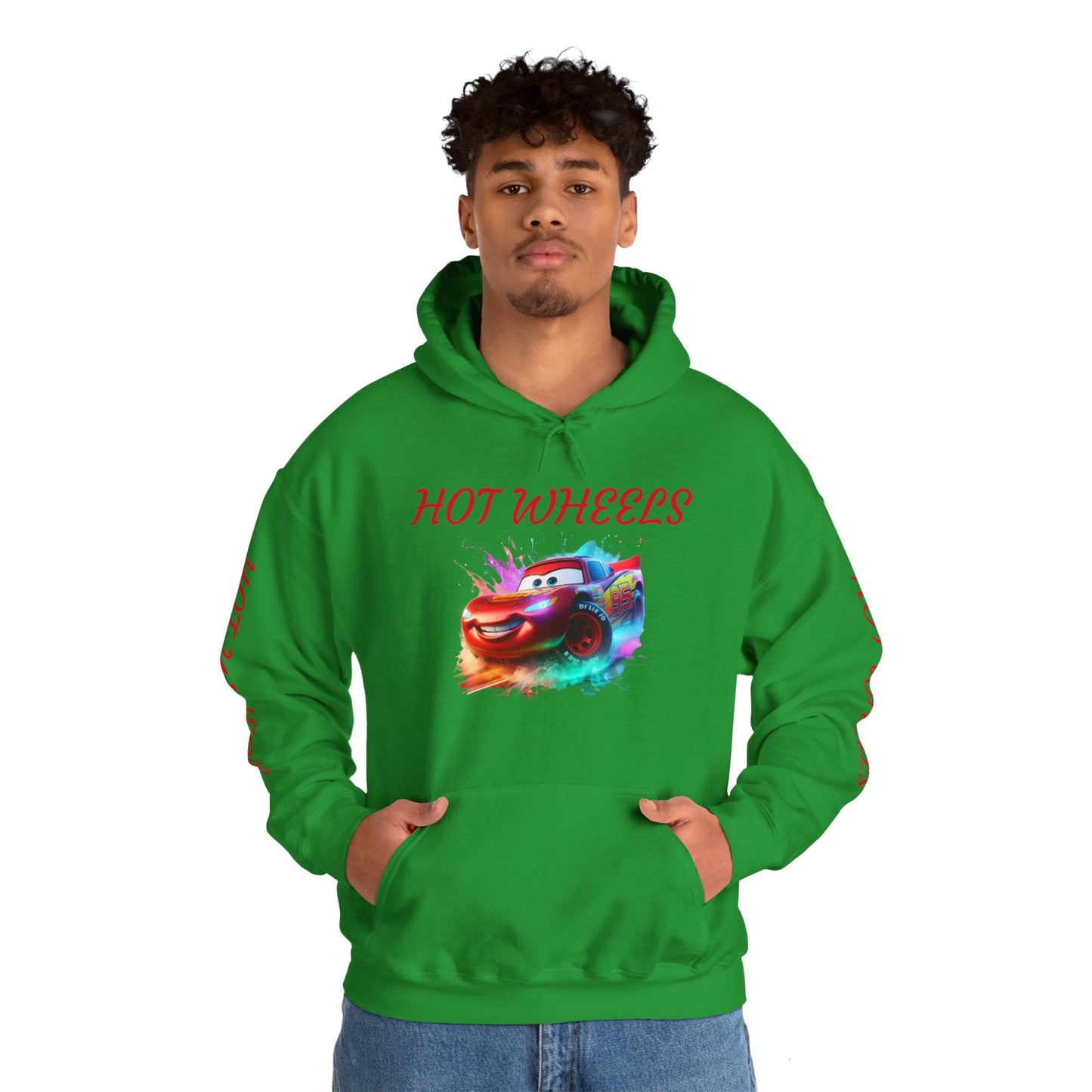 Princess Grace Hot Wheels Unisex Heavy Blend Hooded Sweatshirt Fun and Colorful Racing Design