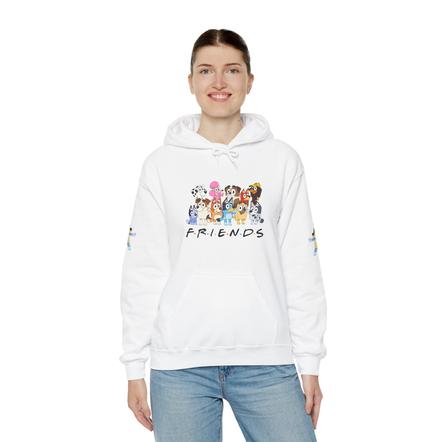 Princess Grace Bluey Unisex Heavy Blend Hooded Sweatshirt 'Friends' Cartoon Design