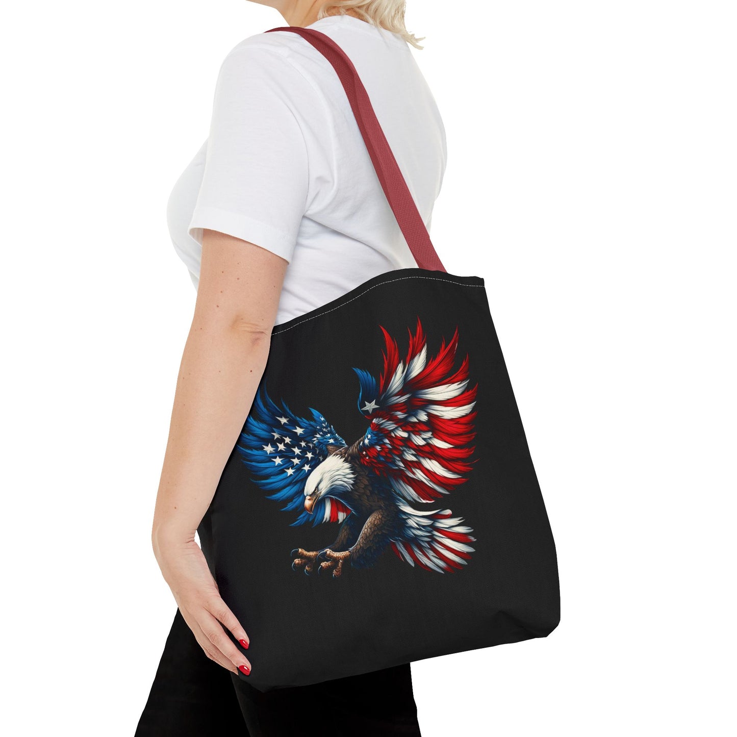 Princess Grace Patriotic Eagle Tote Bag Bold American Spirit Design