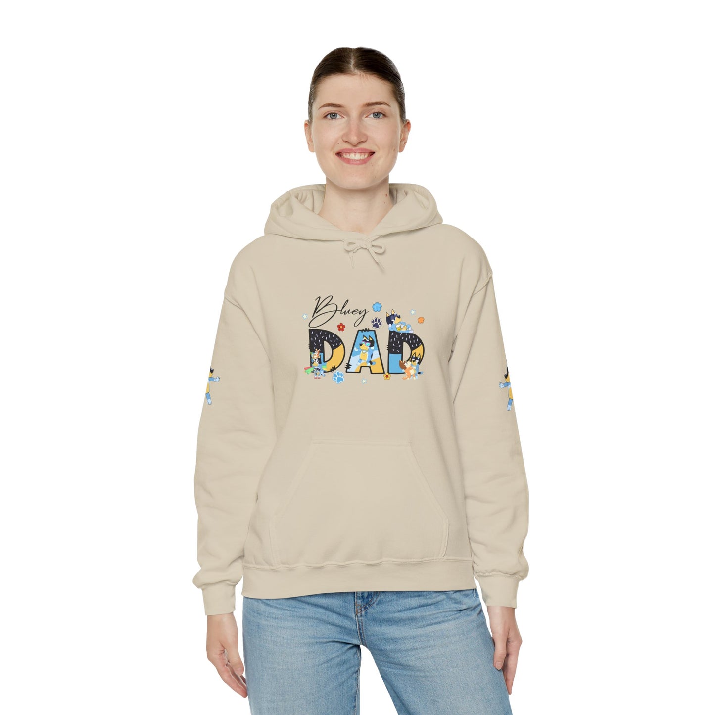 Princess Grace Bluey Funny "Baby's Dad" Unisex Hooded Sweatshirt ,Perfect Gift for New Dads