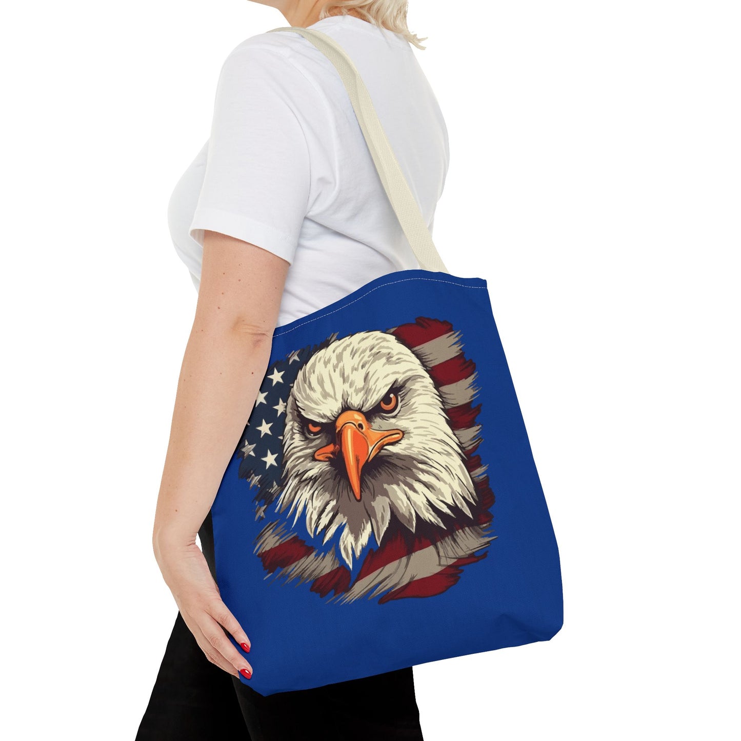 Princess Grace Patriotic Eagle Tote Bag American Flag Design