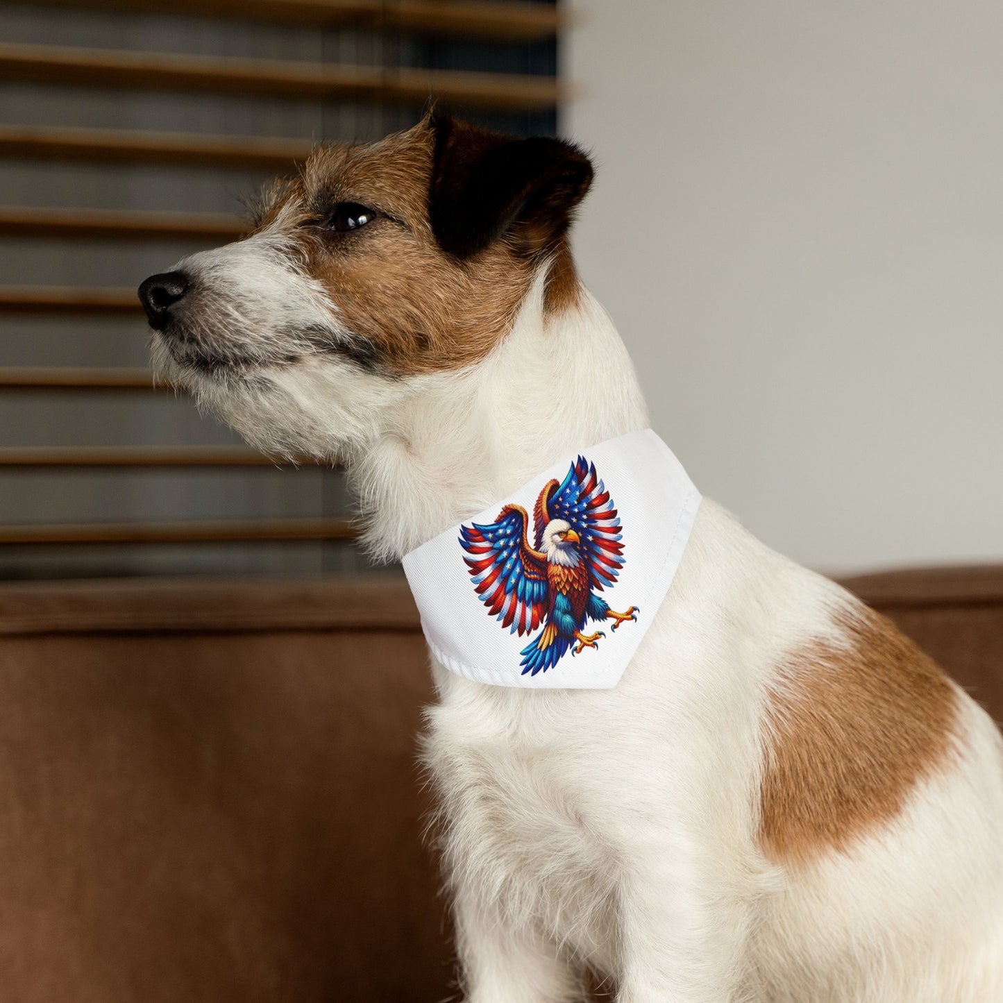 Princess Grace Patriotic Eagle Pet Bandana Collar Perfect for Celebrations