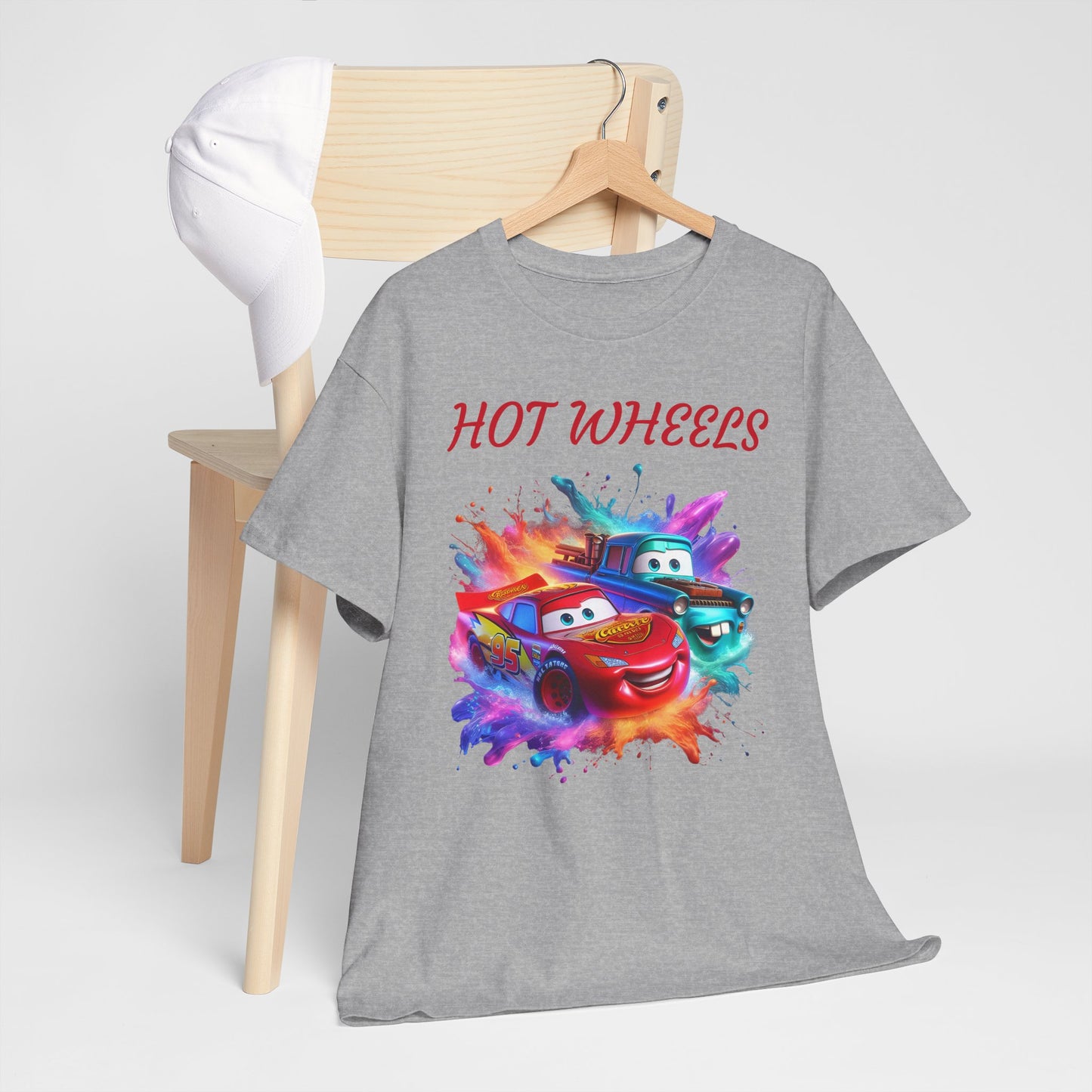 Princess Grace Hot Wheels Cotton Tee Fun and Colorful Graphic T-Shirt for Car Lovers