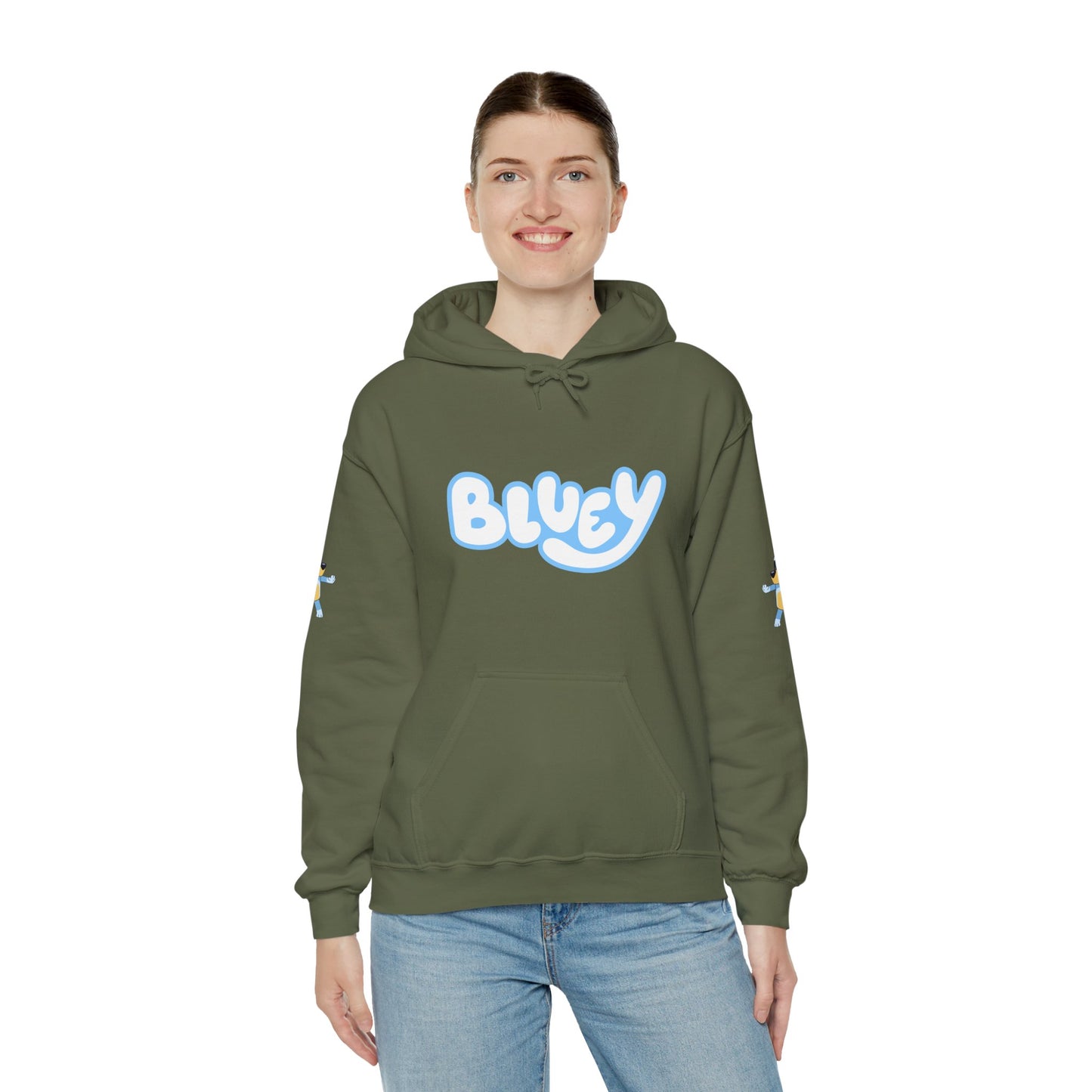 Princess Grace Bluey Unisex Heavy Blend Hoodie Cozy Cartoon Sweatshirt for Kids & Adults