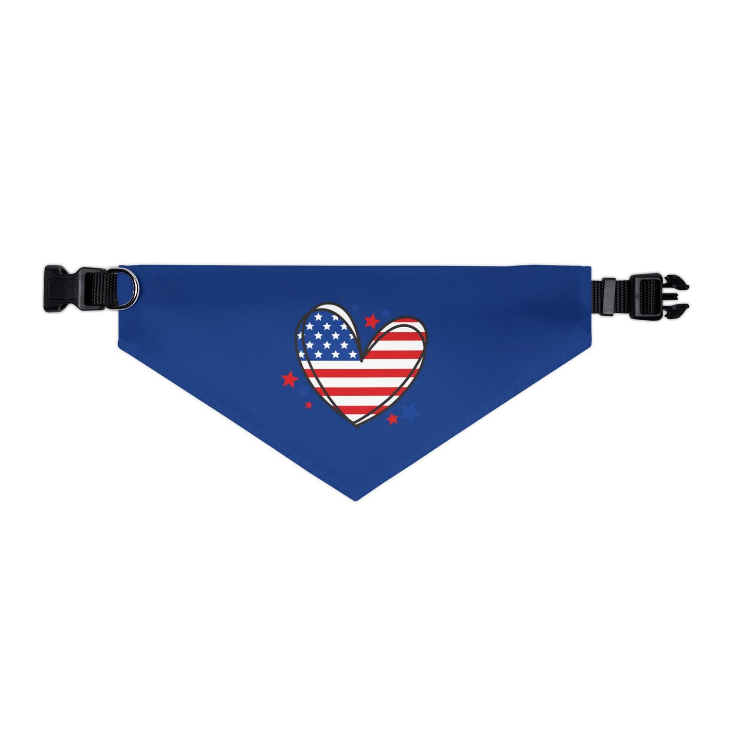 Princess Grace Patriotic Pet Bandana Collar USA Heart Design for Dogs