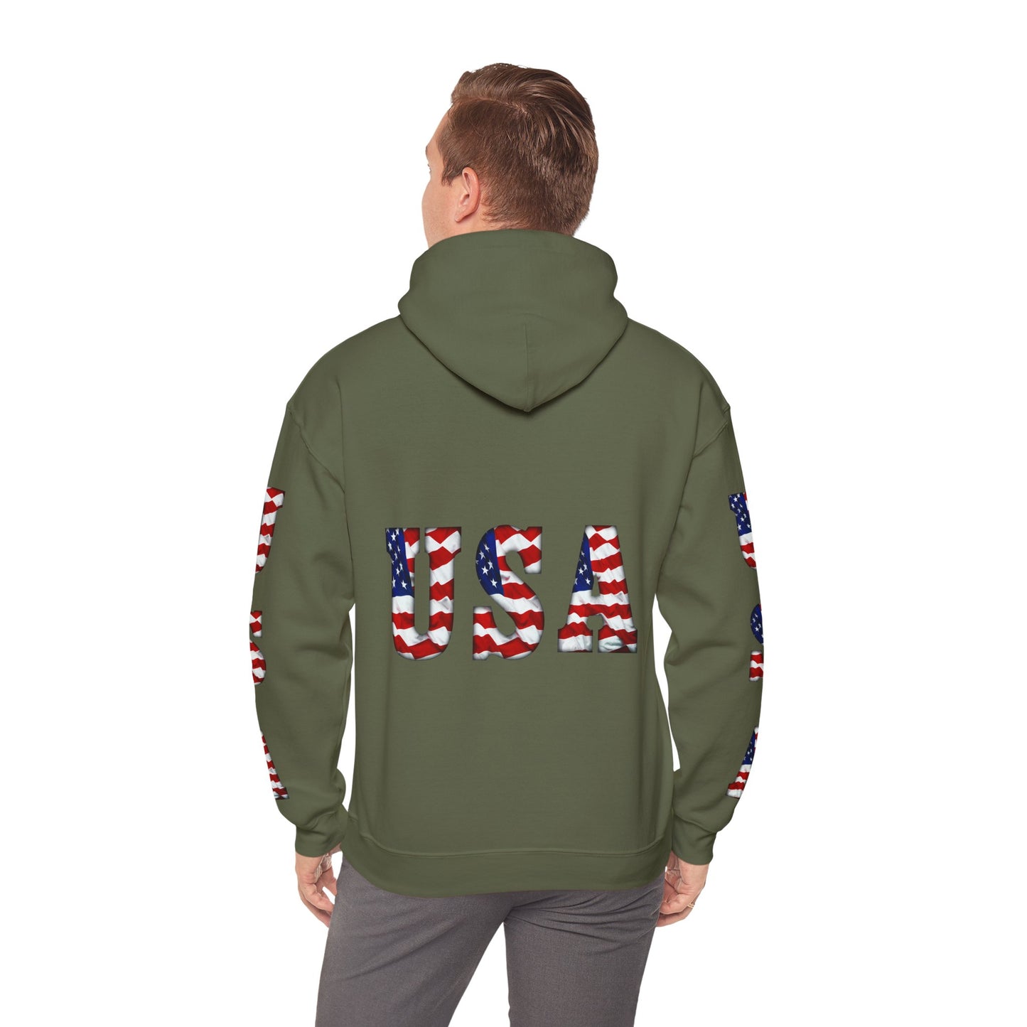 Princess Grace Patriotic USA Unisex Hooded Sweatshirt Heavy Blend for Comfort