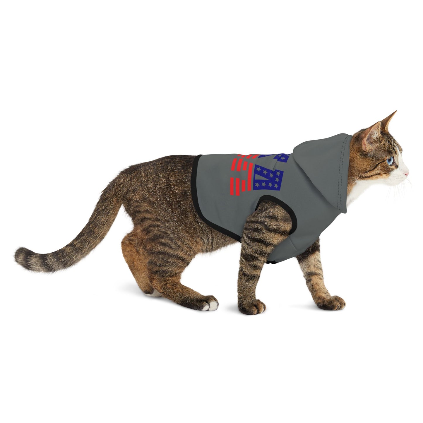 Princess Grace USA Flag Pet Hoodie Stylish and Cozy Dog Apparel for Patriotic Pets