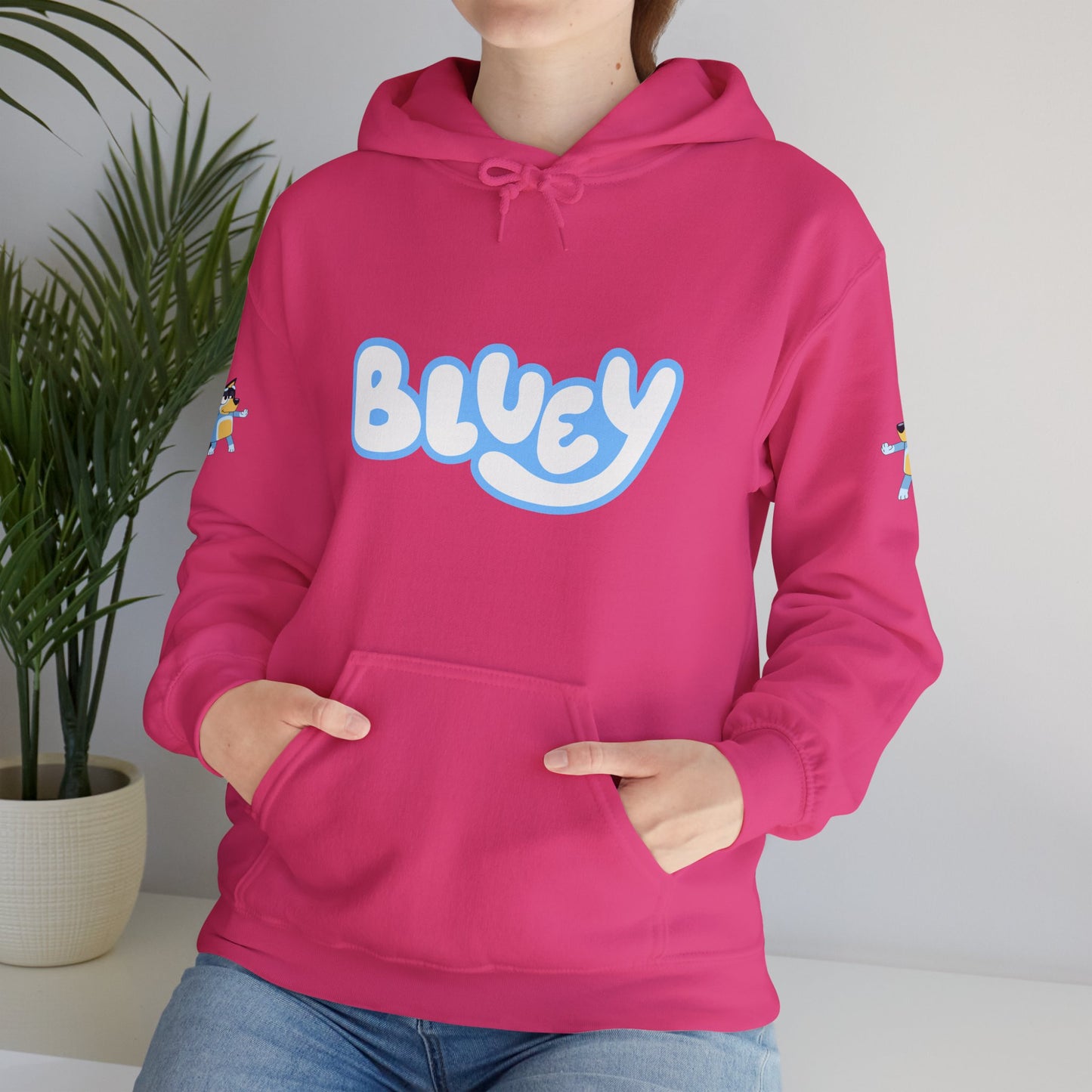 Princess Grace Bluey Unisex Heavy Blend Hoodie Cozy Cartoon Sweatshirt for Kids & Adults