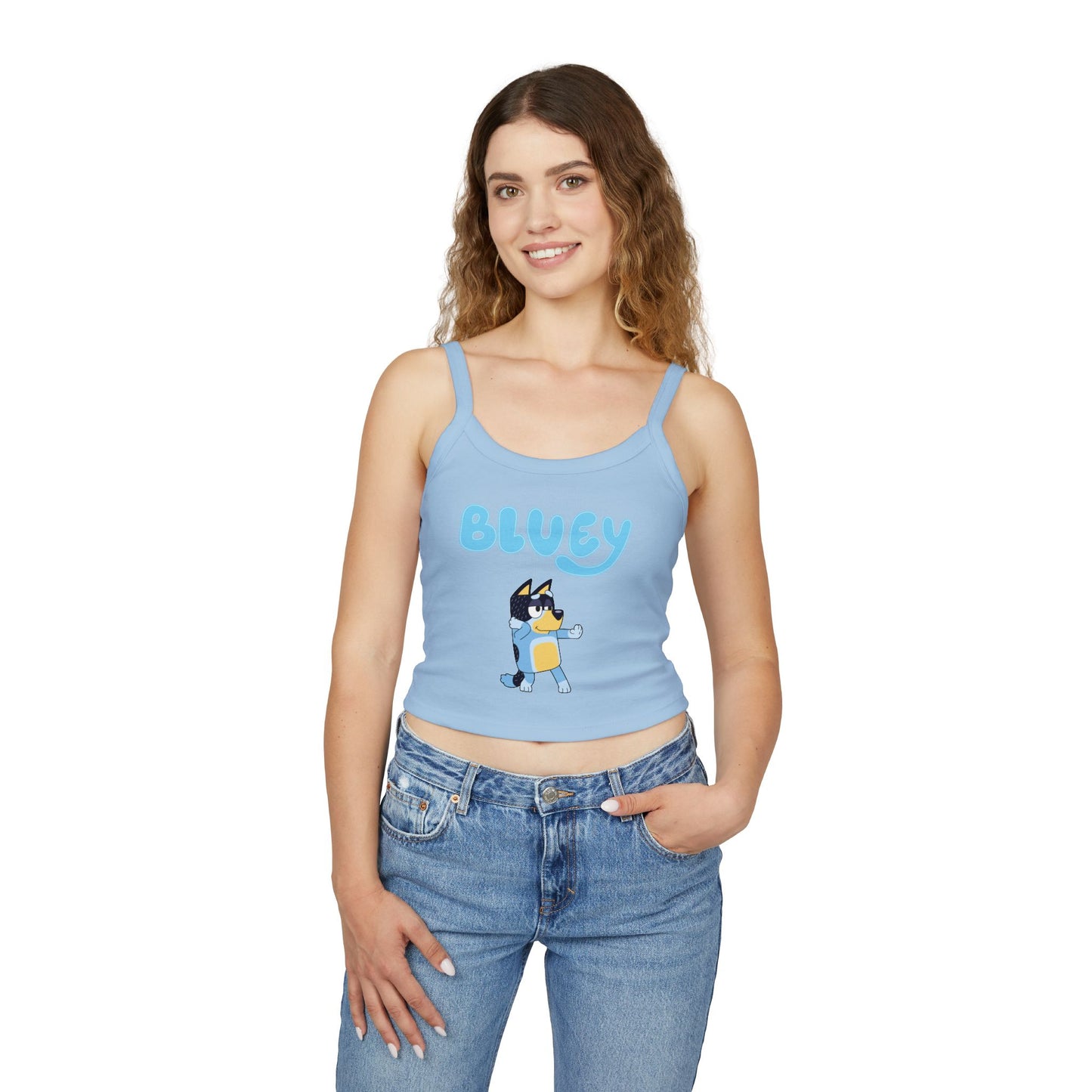 Princess Grace Bluey Graphic Women's Spaghetti Strap Tank Top Fun & Comfortable Summer Wear