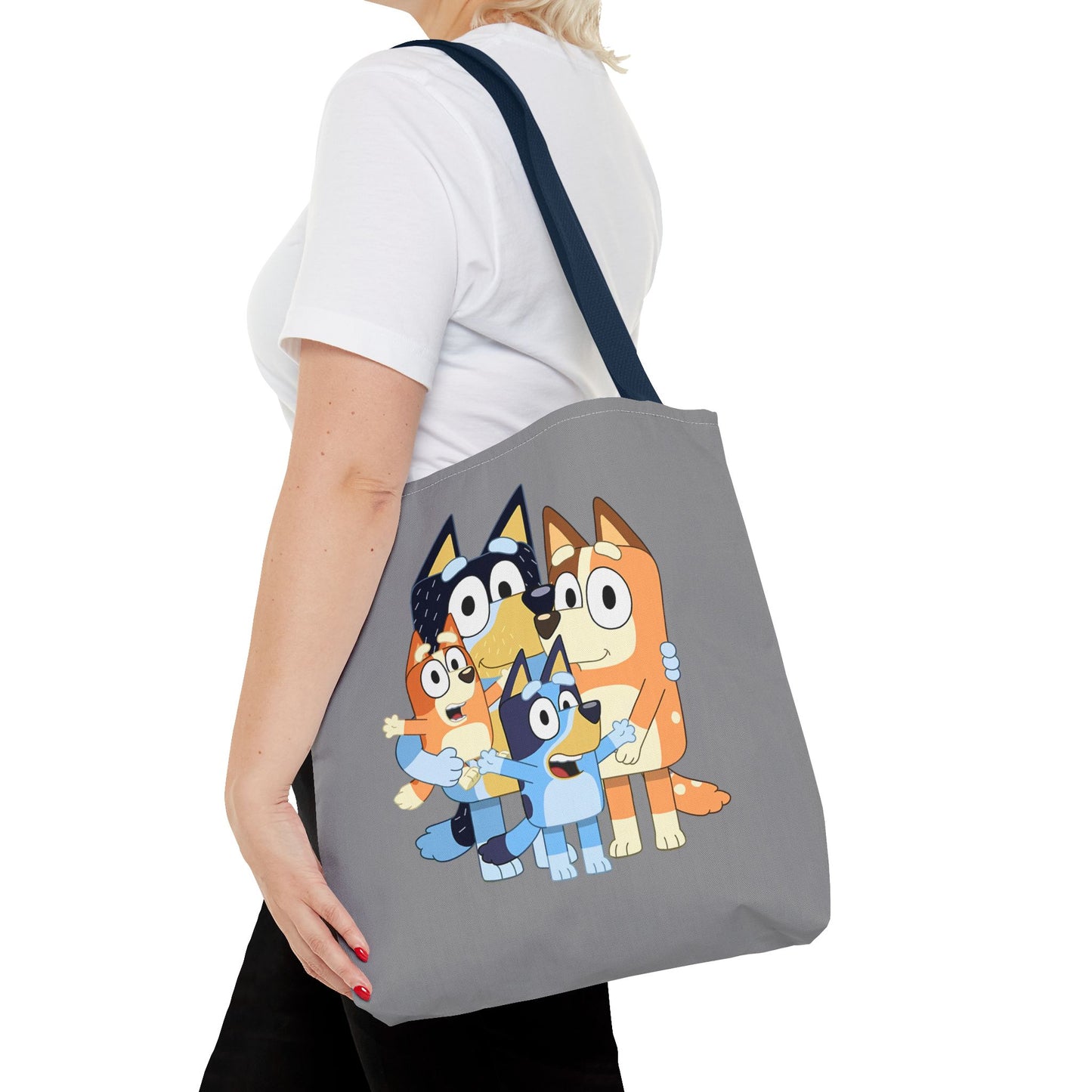 Princess Grace Cute Family Dogs Tote Bag Perfect for Dog Lovers and Kids Activities