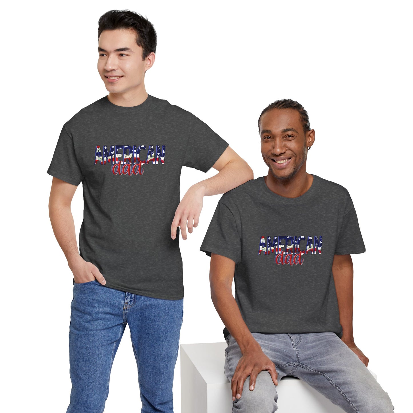 Princess Grace Patriotic American Dad Tee Unisex Heavy Cotton T-Shirt