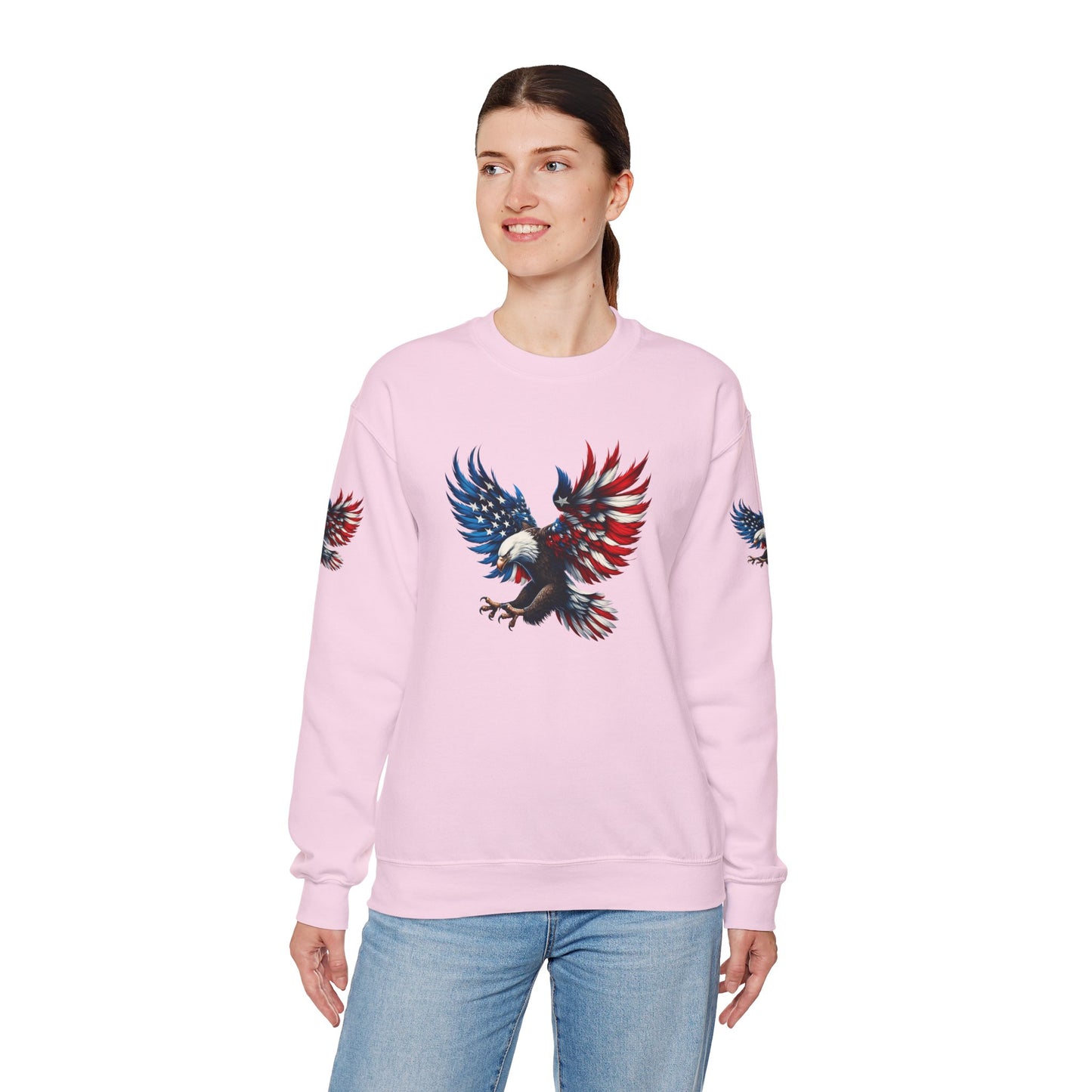Princess Grace Patriotic Eagle Unisex Crewneck Sweatshirt